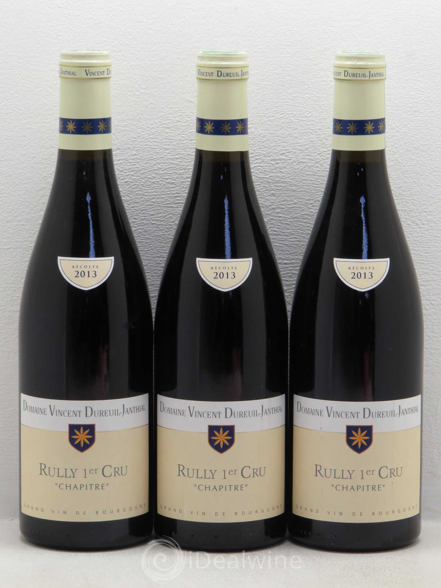 Rully 1er Cru Chapitre Domaine Vincent Dureuil Janthial 2013 - Posten von 3 Flaschen - 0