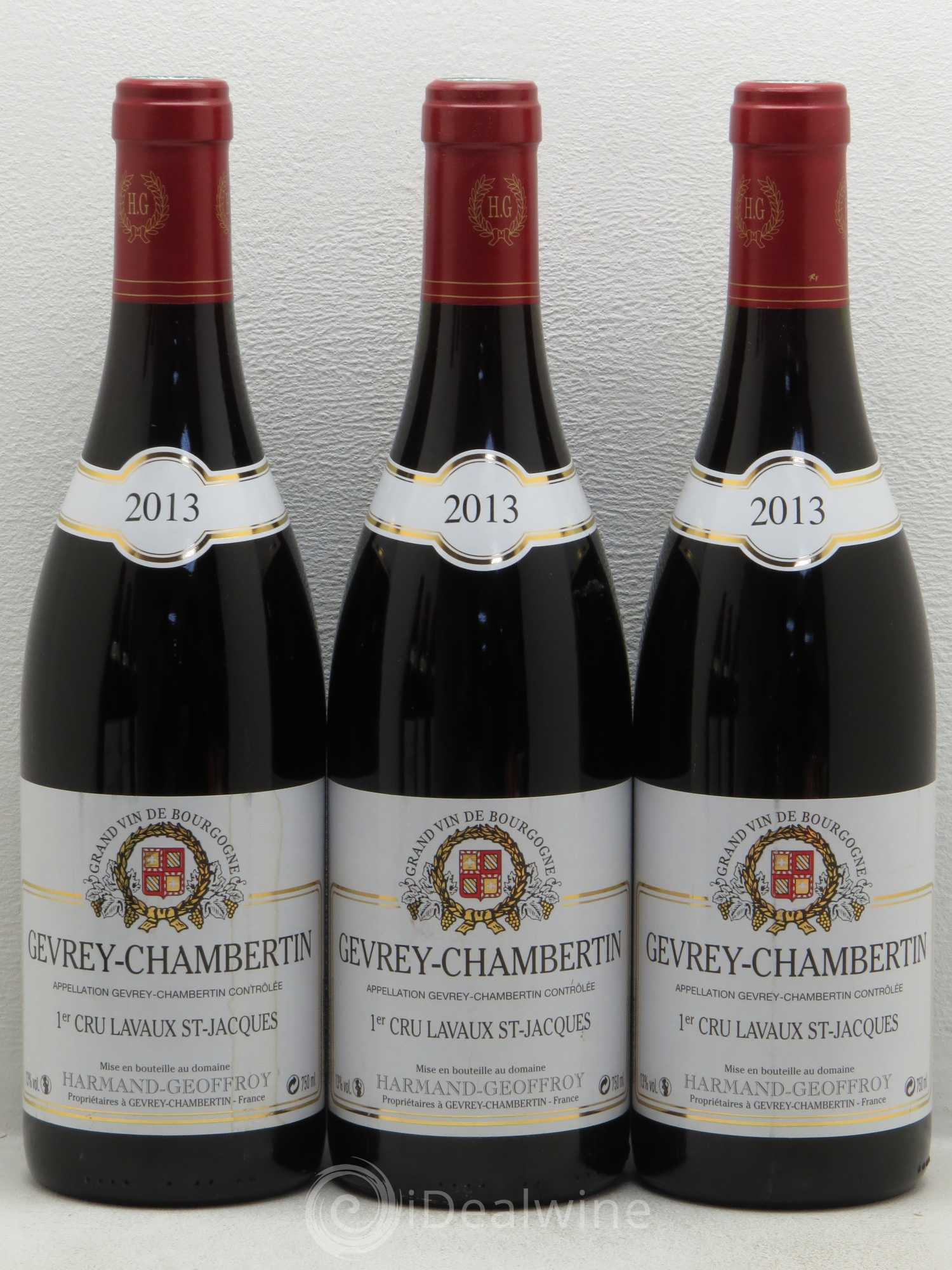 Gevrey-Chambertin 1er Cru Lavaux Saint Jacques Harmand-Geoffroy (Domaine) 2013 - Lot de 6 bouteilles - 1