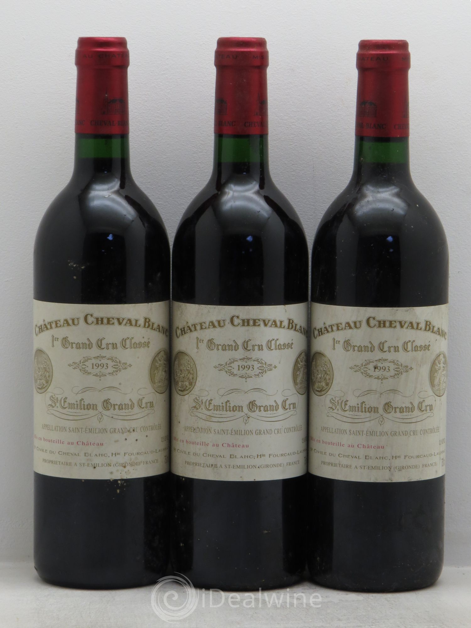 Château Cheval Blanc 1er Grand Cru Classé A 1993 - Lot de 3 bouteilles - 0
