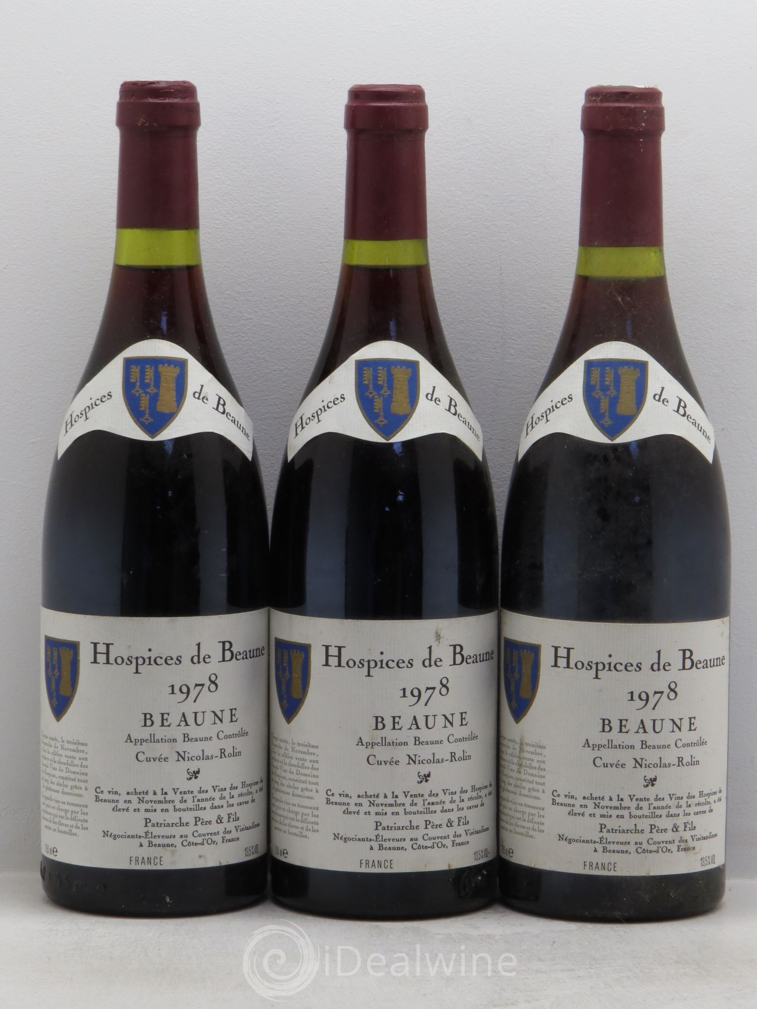 Beaune Nicolas Rollin 1978 - Lot de 3 bouteilles - 0
