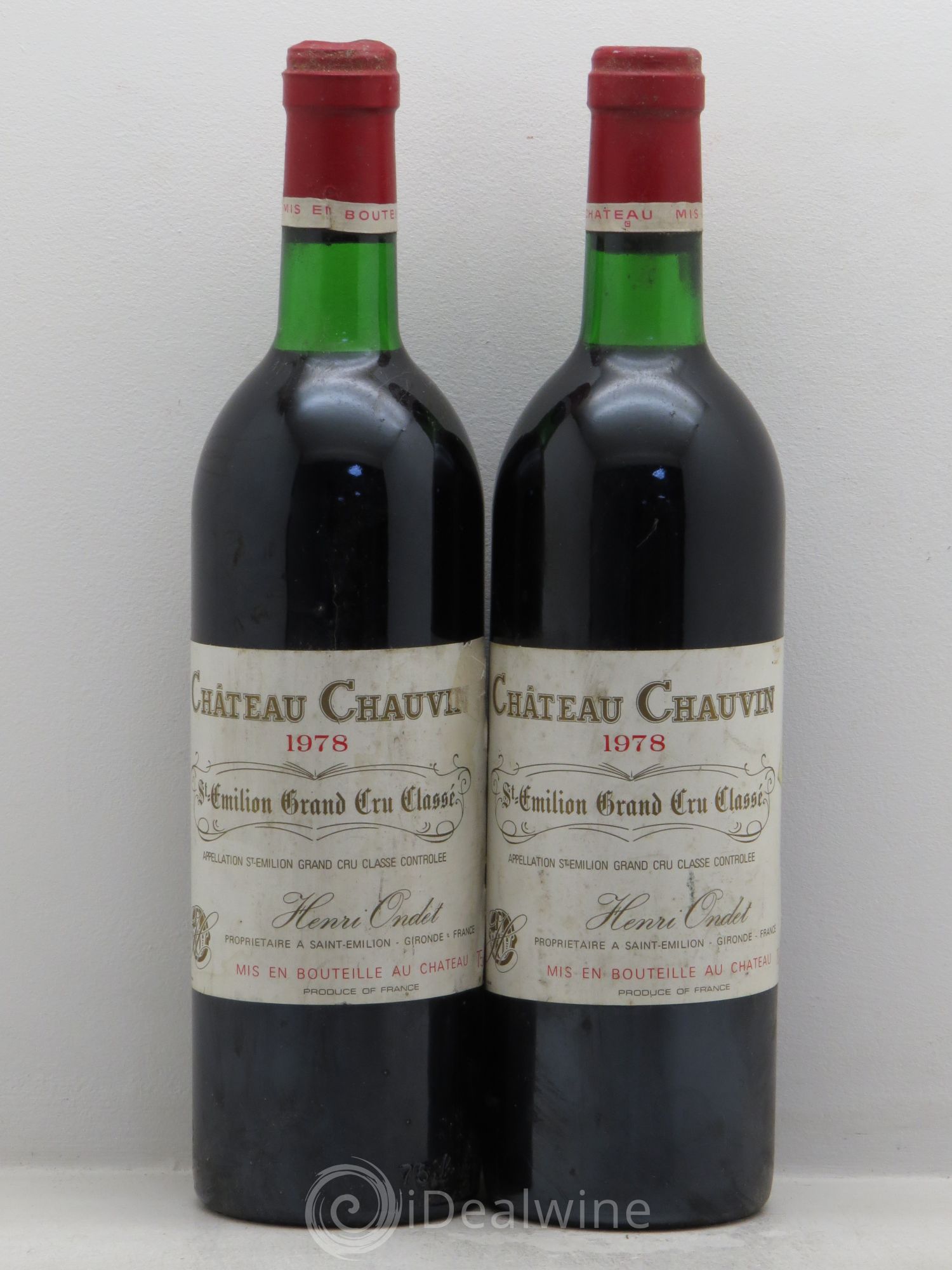 Château Chauvin Grand Cru Classé 1978 - Lot de 2 bouteilles - 0