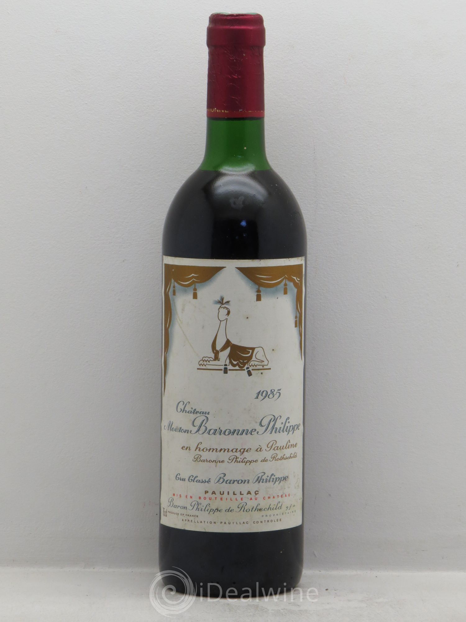 Château d' Armailhac - Mouton Baron(ne) Philippe 5ème Grand Cru Classé 1985 - Lot de 1 bouteille - 0