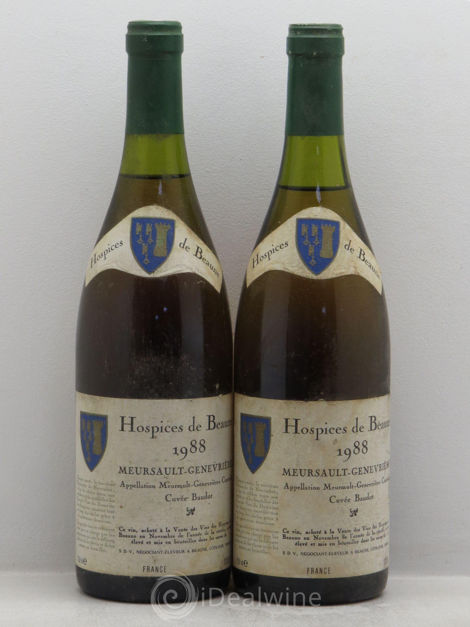 Meursault 1er Cru Cuvée Baudot 1988 - Posten von 2 Flaschen - 0