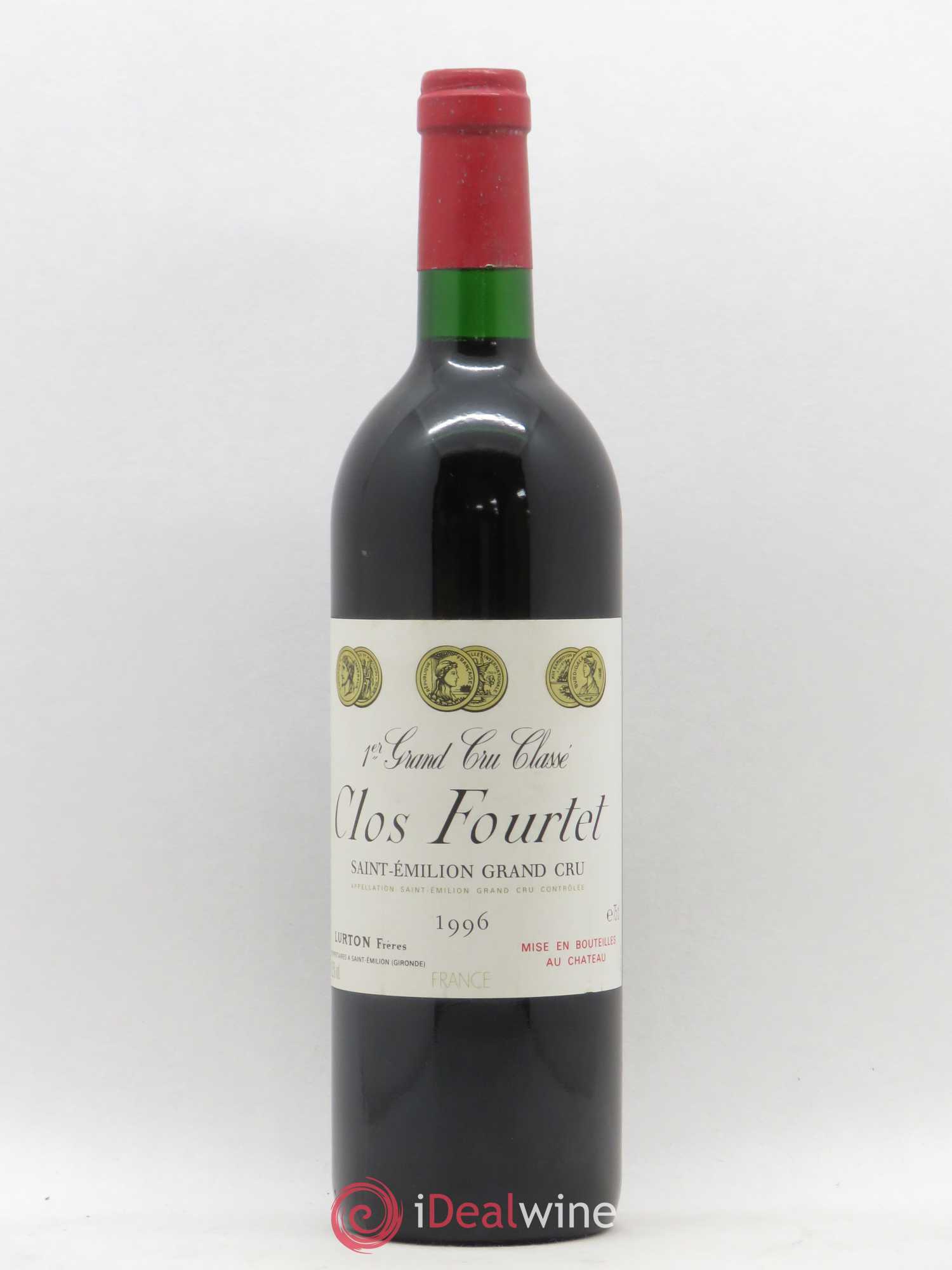 Clos Fourtet 1er Grand Cru Classé B 1996 - Lot de 1 bouteille - 0