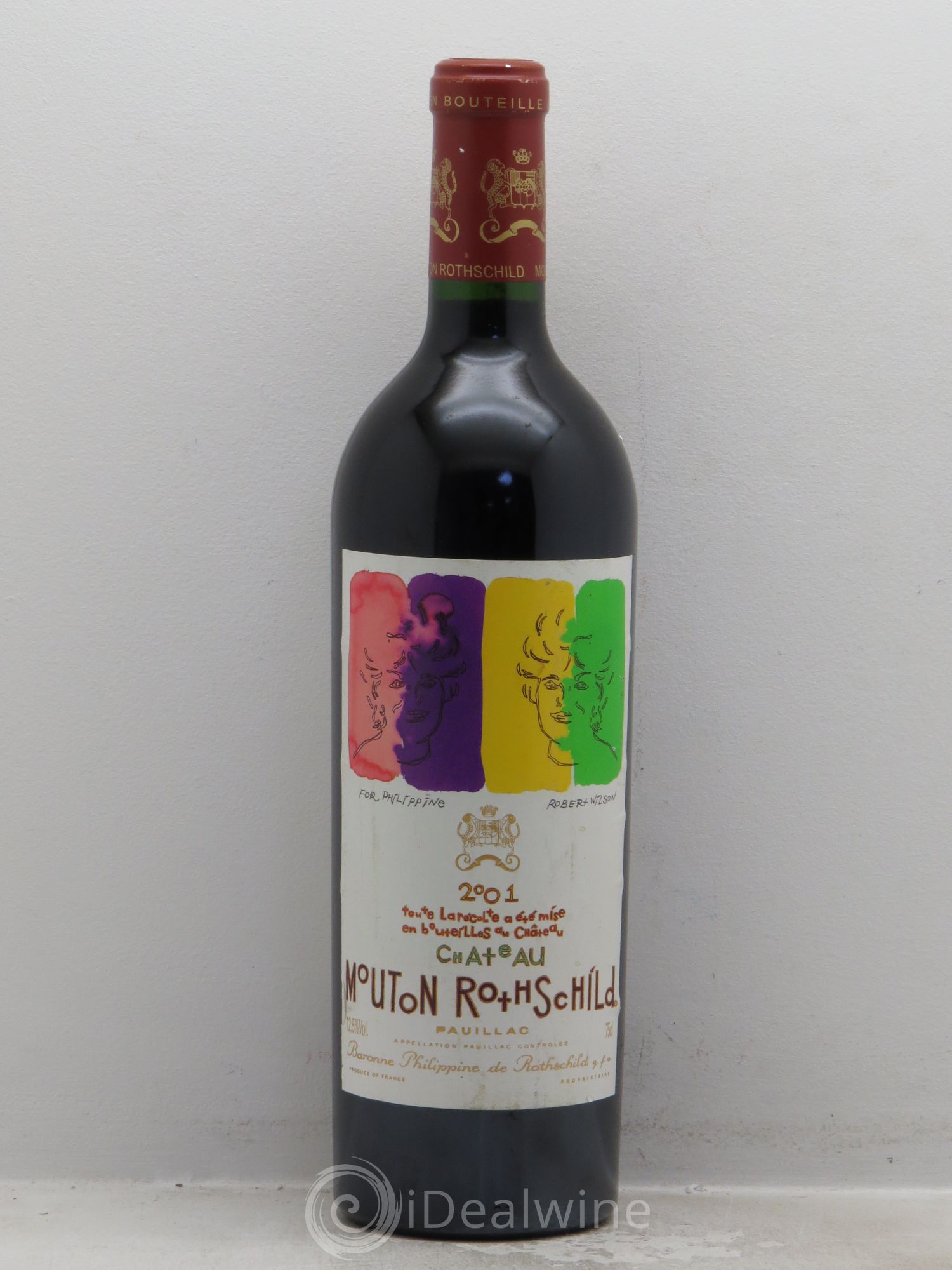 Château Mouton Rothschild 1er Grand Cru Classé 2001 - Lot de 1 bouteille - 0