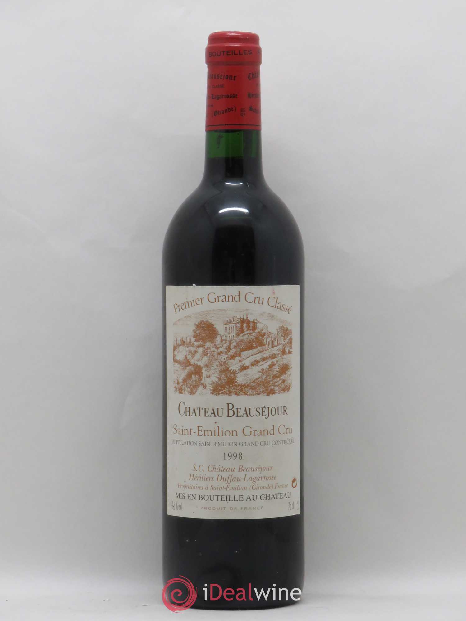 Château Beauséjour (Duffau-Lagarrosse) 1er Grand Cru Classé B 1998 - Lot de 1 bouteille - 0