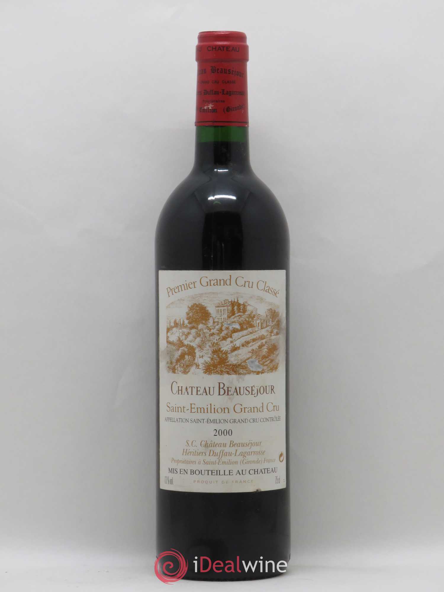 Château Beauséjour (Duffau-Lagarrosse) 1er Grand Cru Classé B 2000 - Lot de 1 bouteille - 0