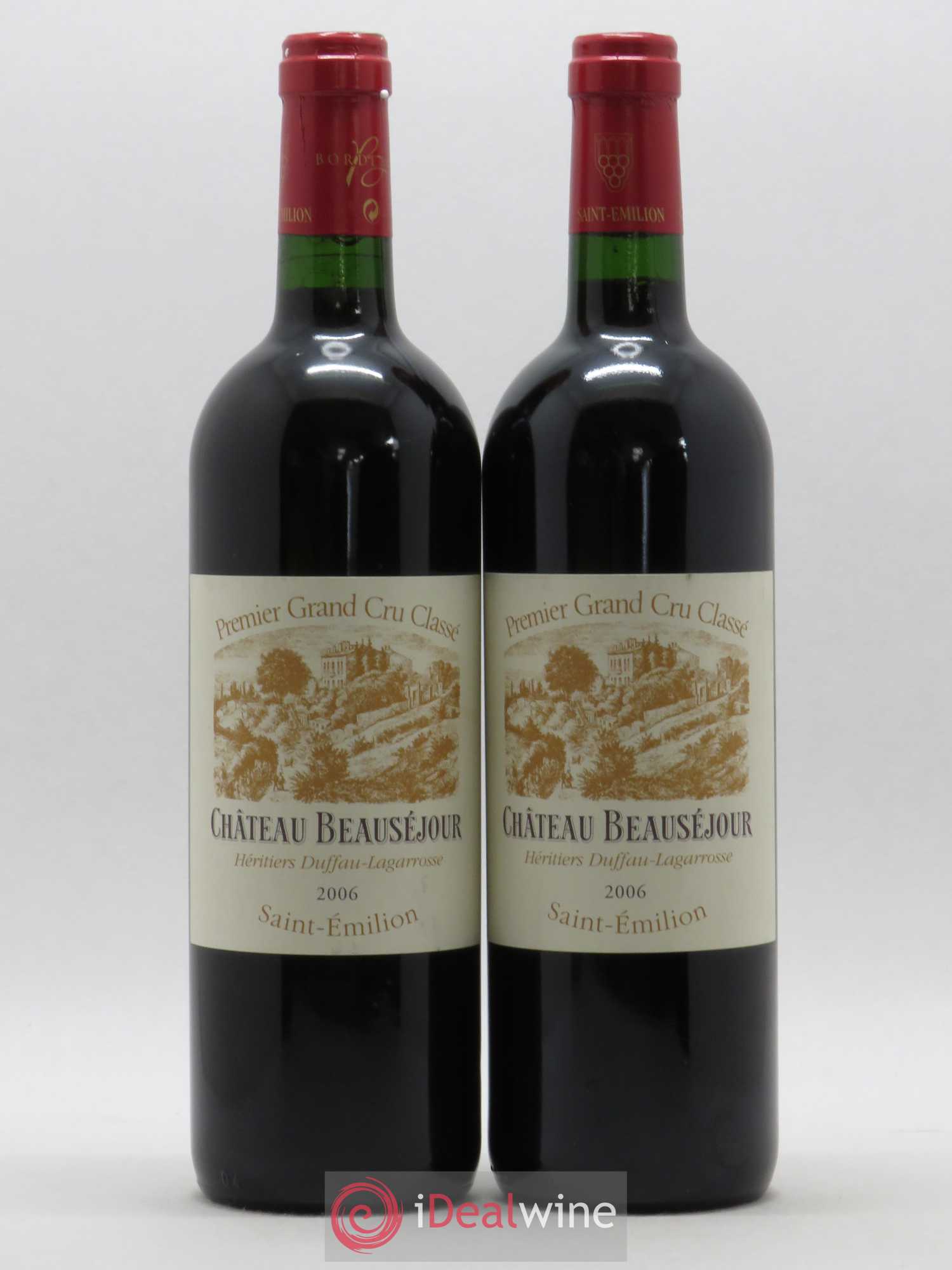 Château Beauséjour (Duffau-Lagarrosse) 1er Grand Cru Classé B 2006 - Lot de 2 bouteilles - 0