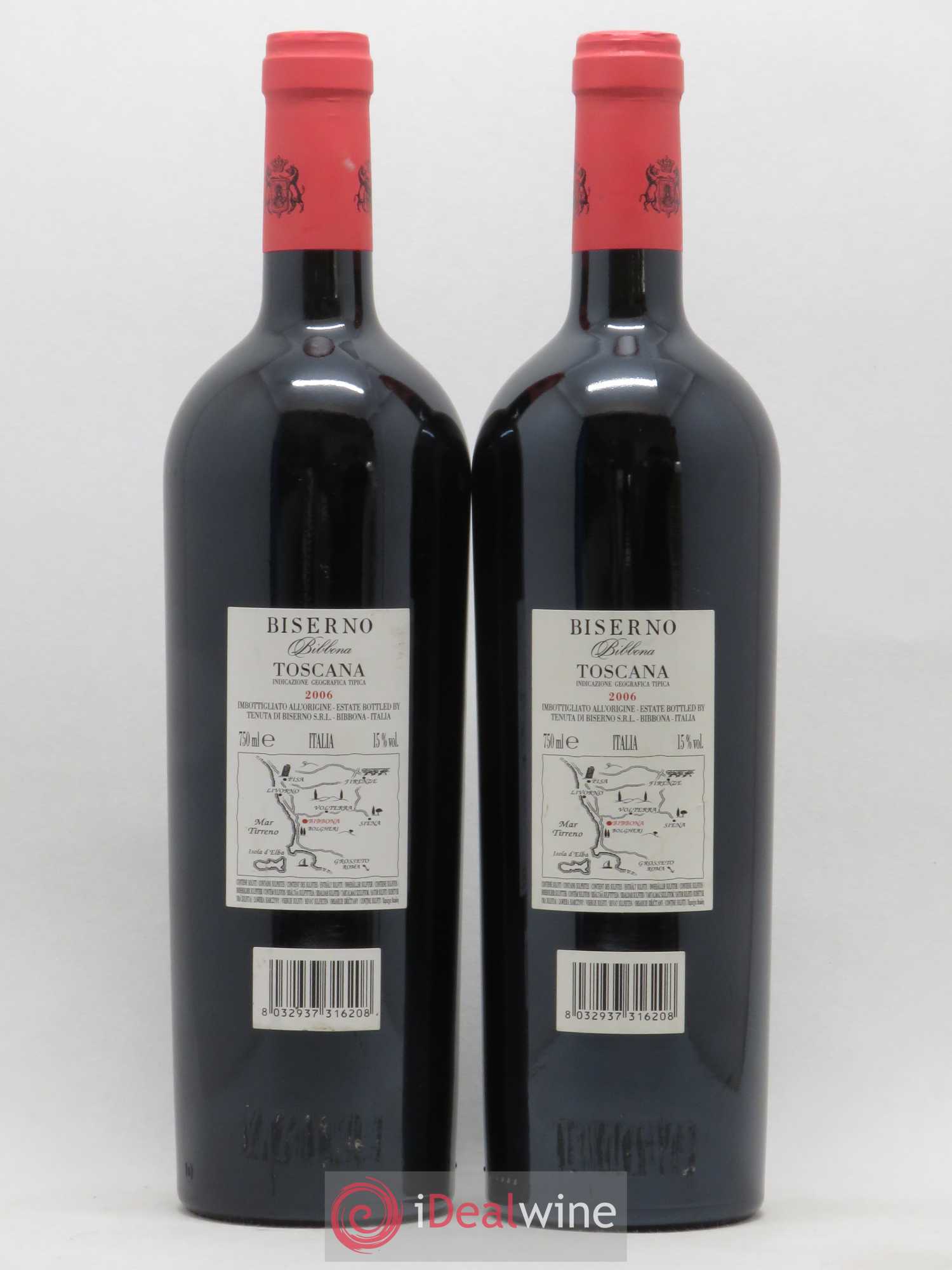 Toscana IGT Biserno Marchesi Antinori 2006 - Lot de 2 bouteilles - 1