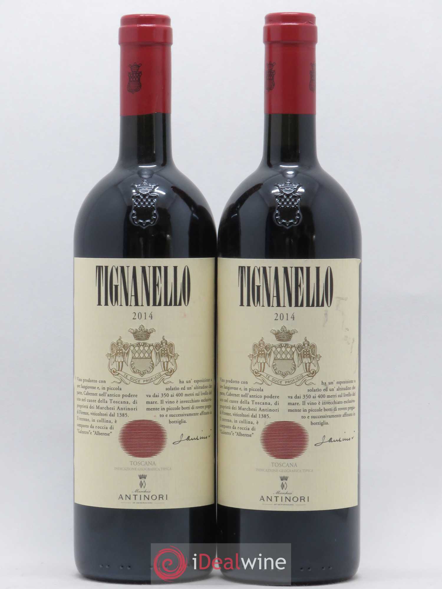 Toscana IGT Tignanello Tenuta Tignanello - Marchesi Antinori 2014 - Lot de 2 bouteilles - 0