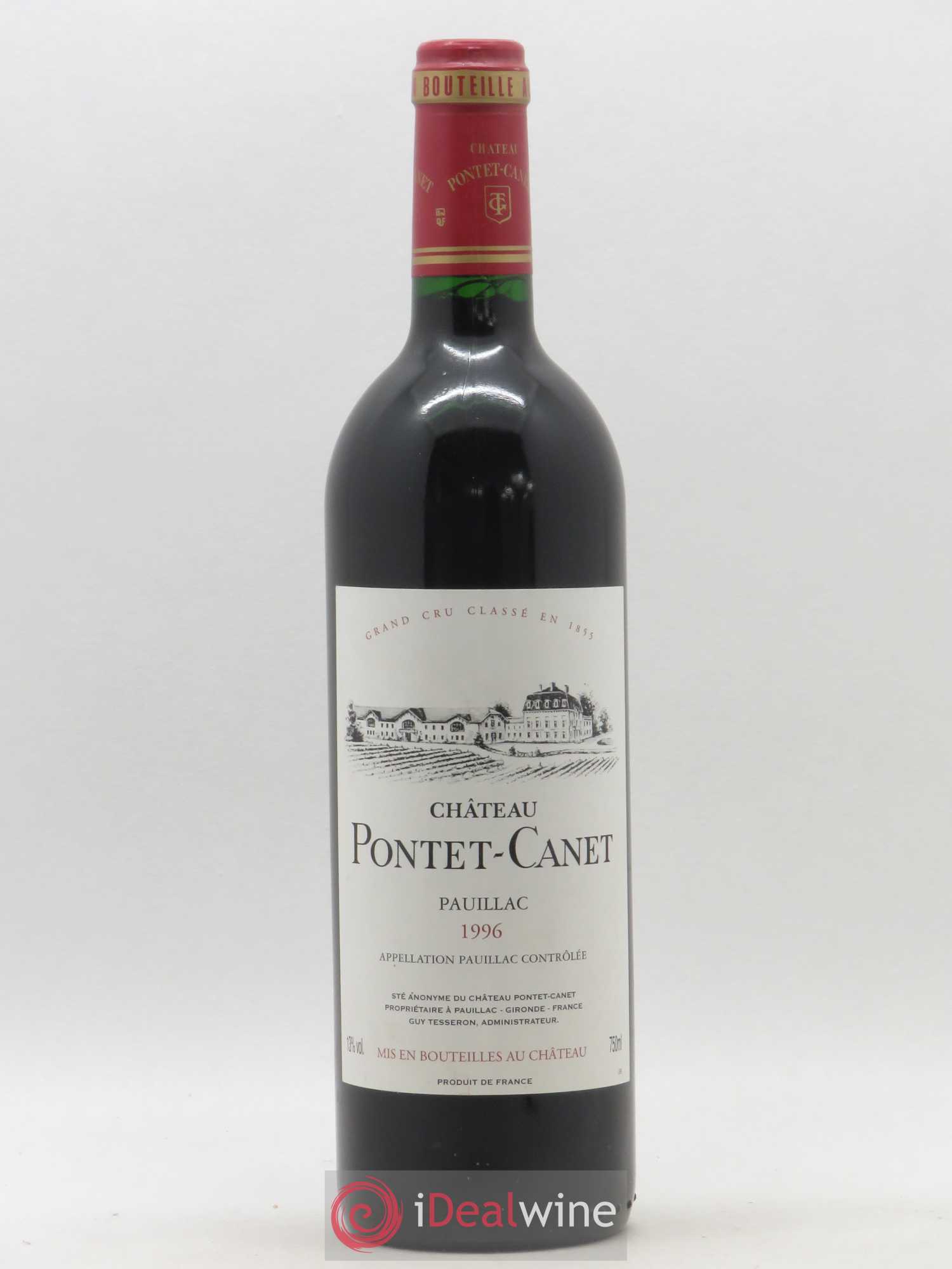 Château Pontet Canet 5ème Grand Cru Classé 1996 - Lot de 1 bouteille - 0
