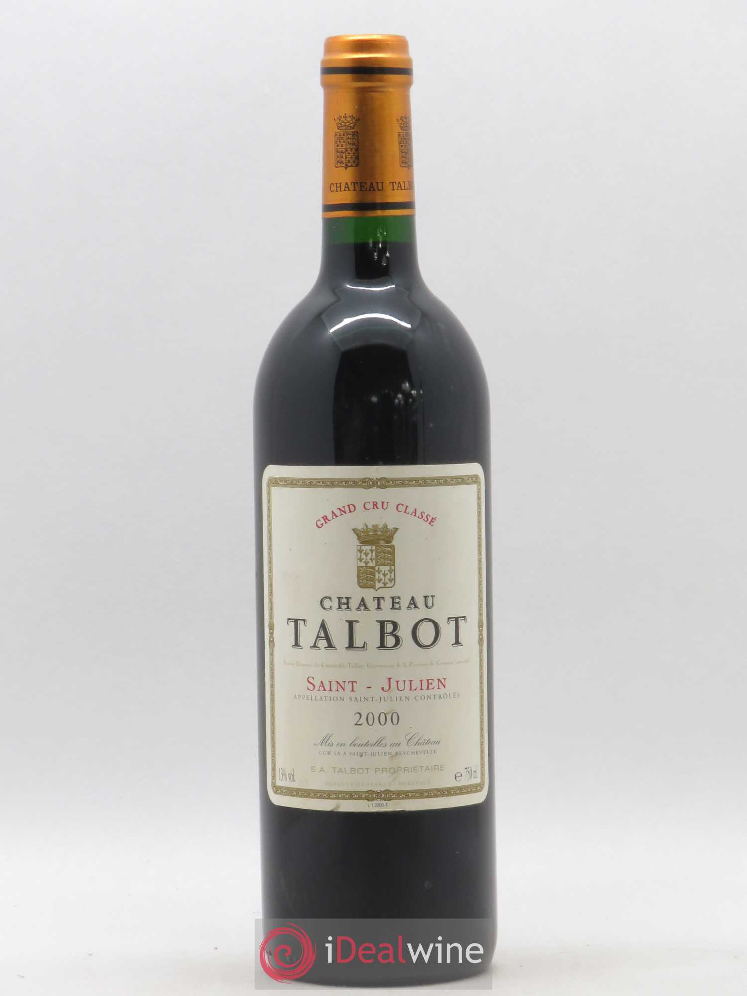 Château Talbot 4ème Grand Cru Classé 2000 - Lot de 1 bouteille - 0