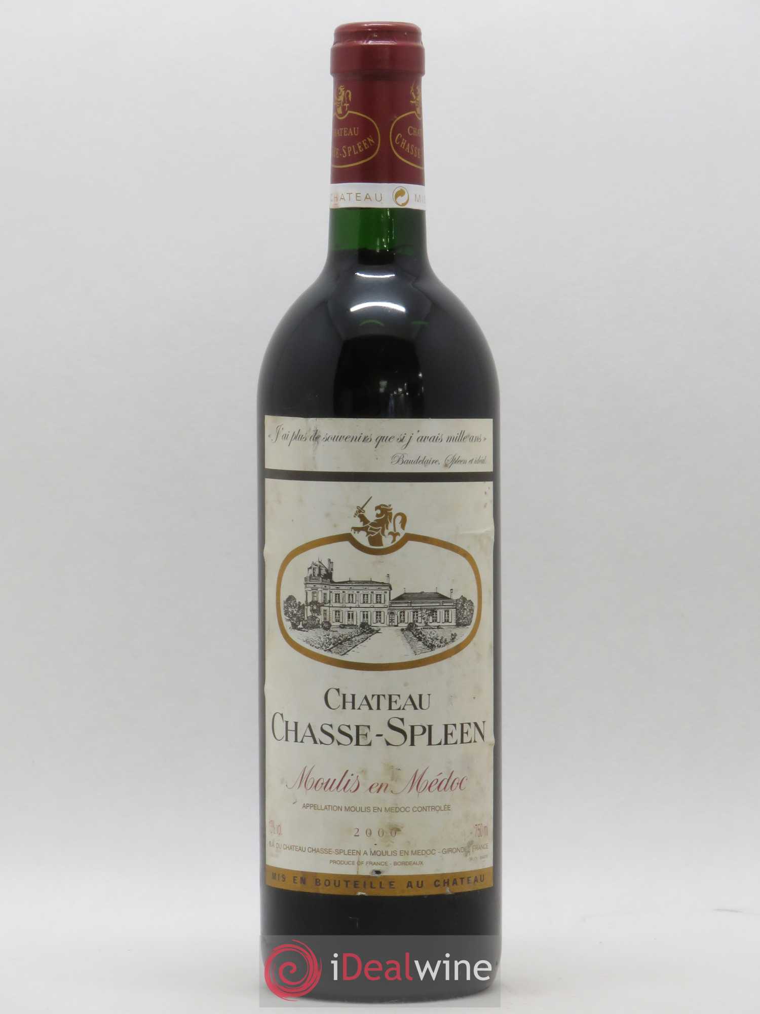 Château Chasse Spleen 2000 - Lot de 1 bouteille - 0