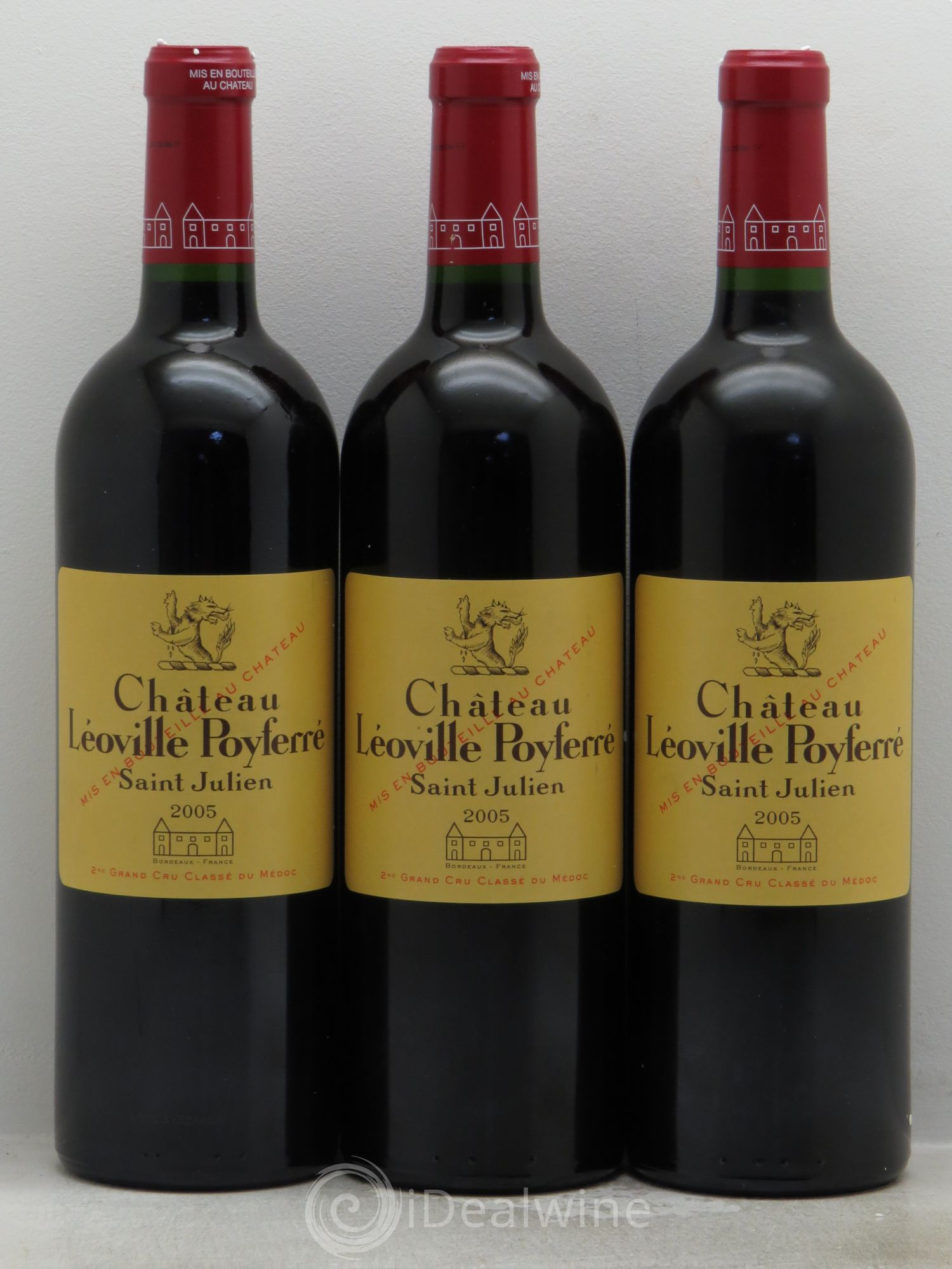 Château Léoville Poyferré 2ème Grand Cru Classé 2005 - Lot de 3 bouteilles - 0