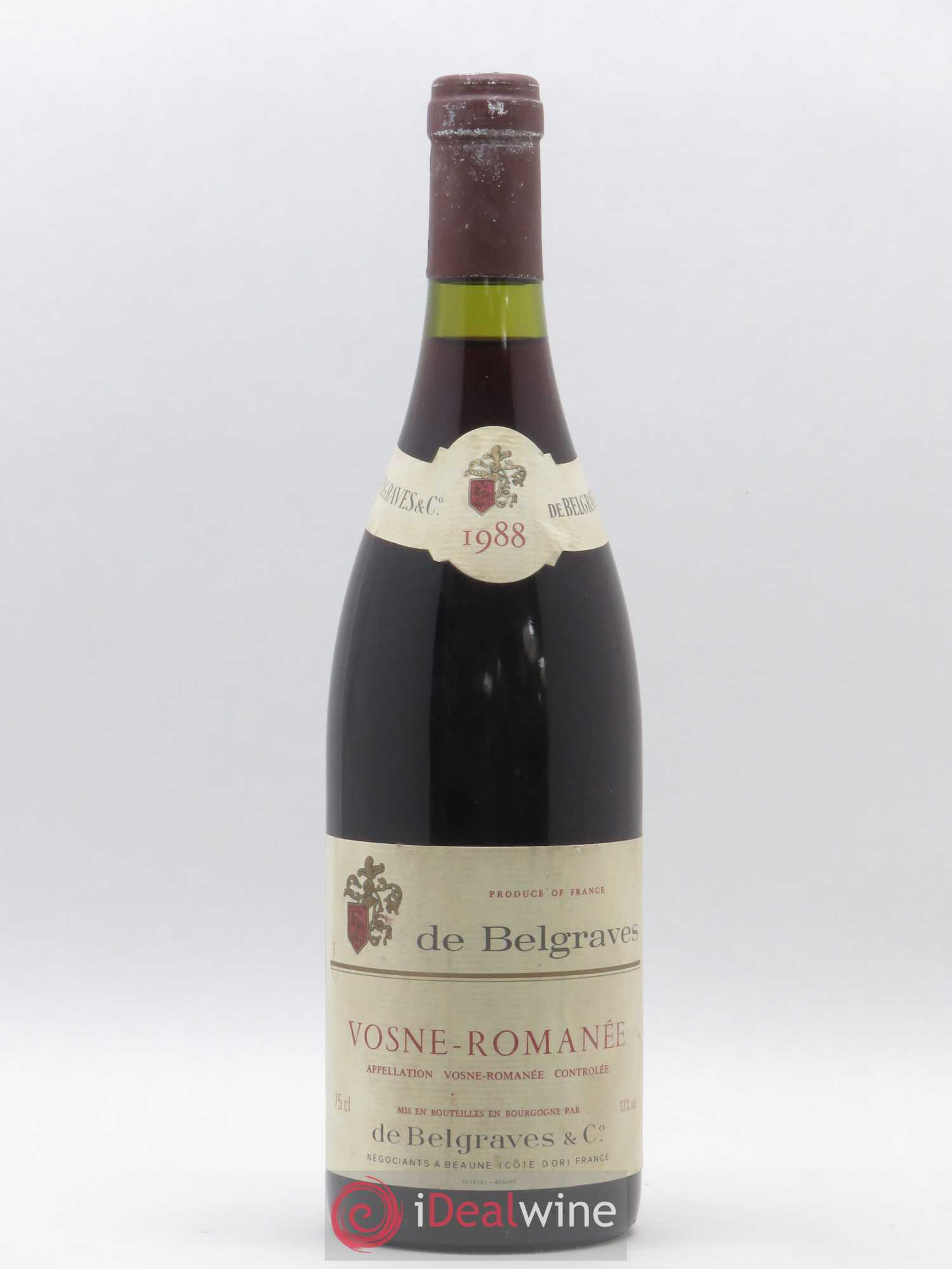 Vosne-Romanée De Bellegrave et Cie 1988 - Posten von 1 Flasche - 0