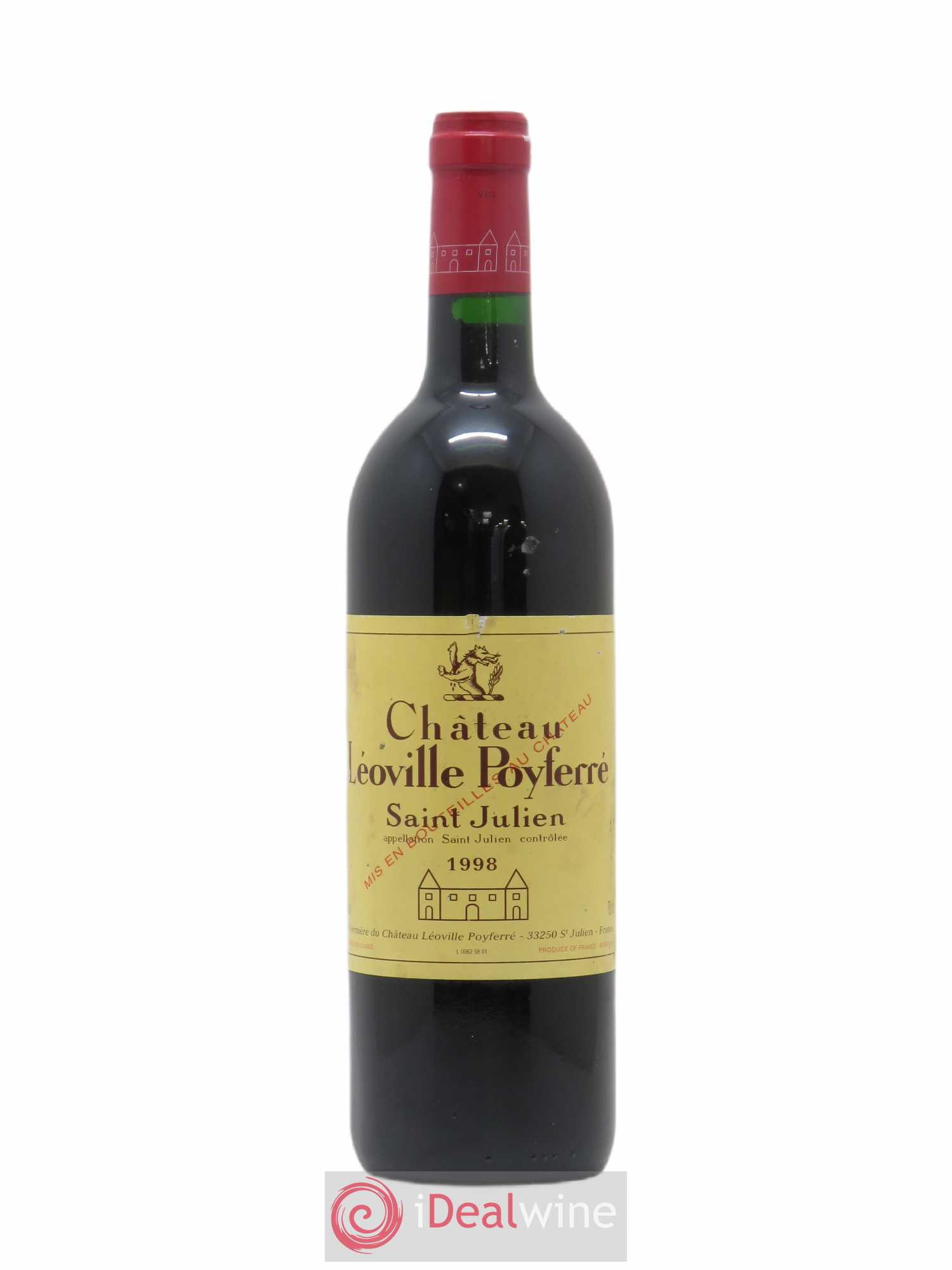 Château Léoville Poyferré 2ème Grand Cru Classé 1998 - Lot de 1 bouteille - 0