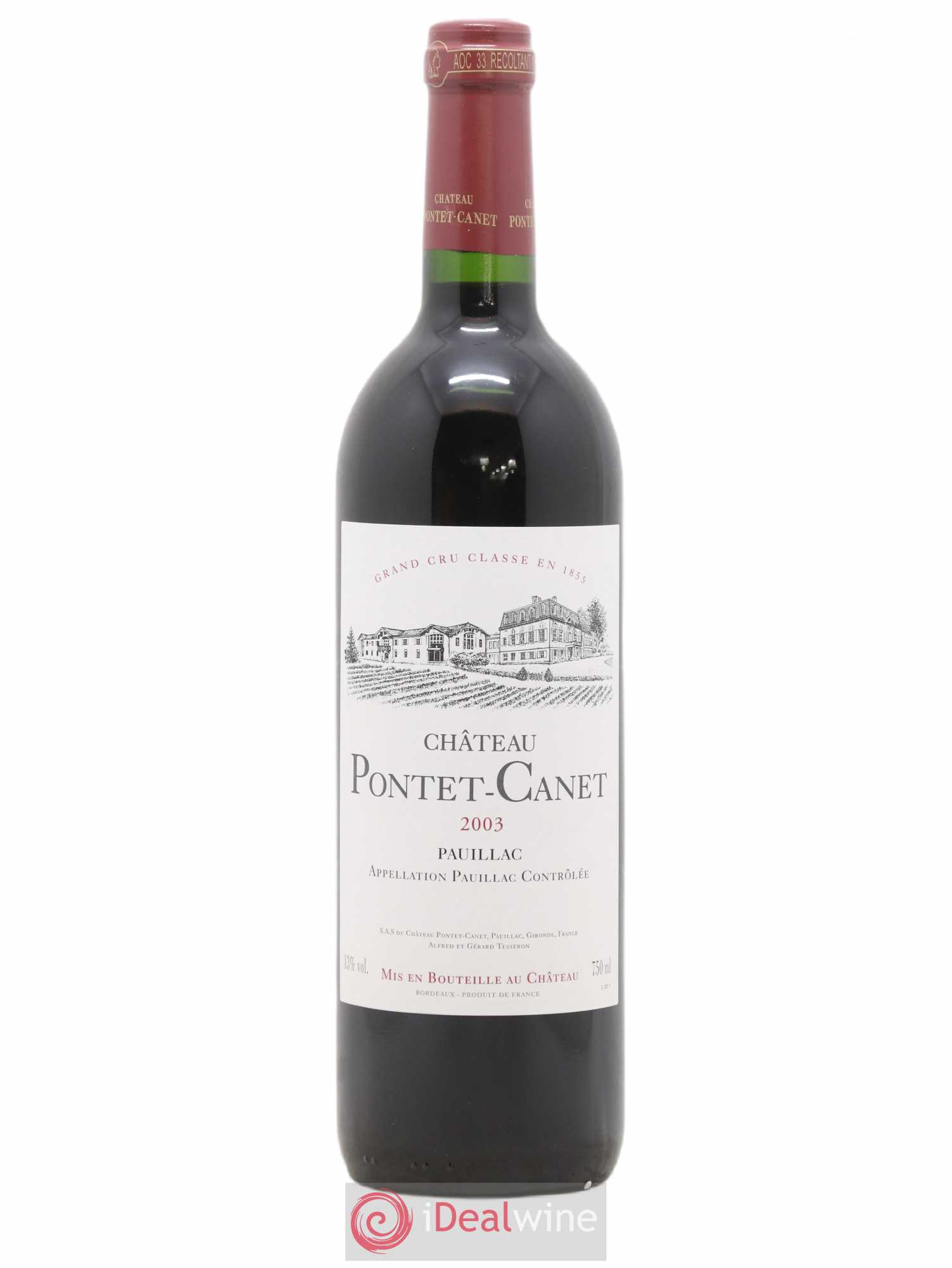 Château Pontet Canet 5ème Grand Cru Classé 2003 - Lot de 1 bouteille - 0