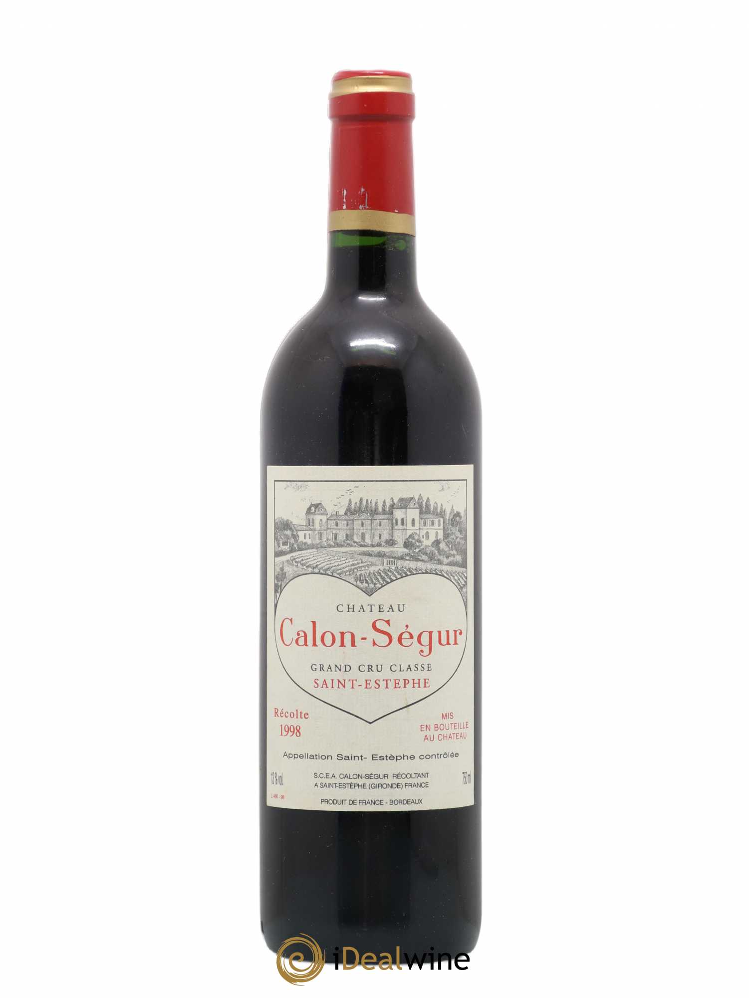 Château Calon Ségur 3ème Grand Cru Classé 1998 - Lot de 1 bouteille - 0