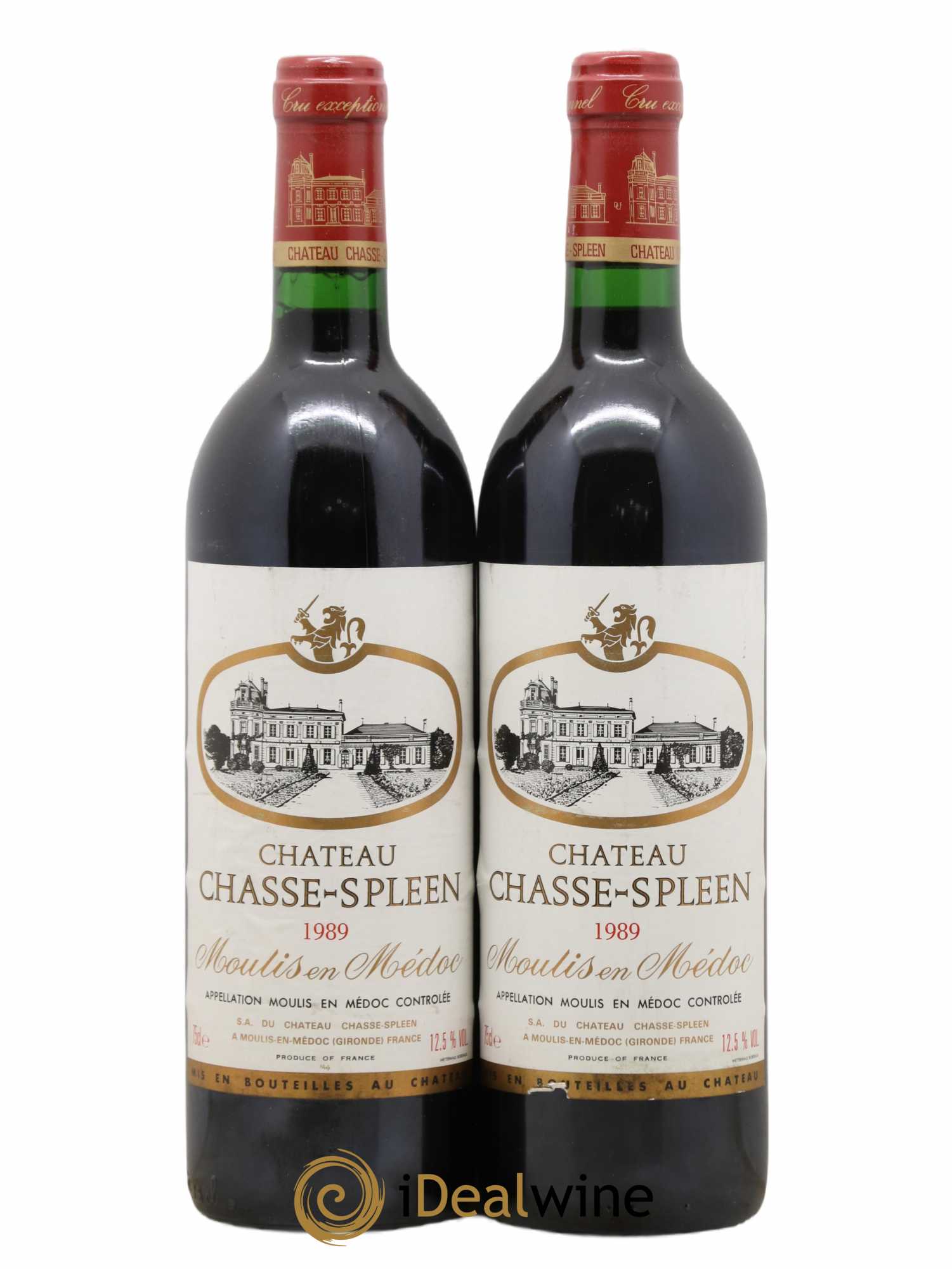 Château Chasse Spleen 1989 - Lot de 2 bouteilles - 0