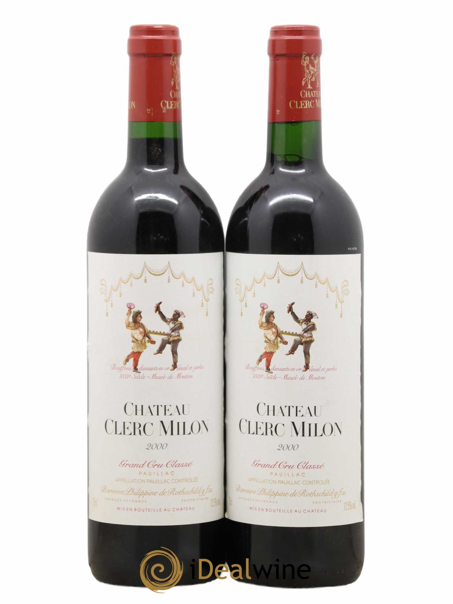 Château Clerc Milon 5ème Grand Cru Classé 2000 - Lot de 2 bouteilles - 0