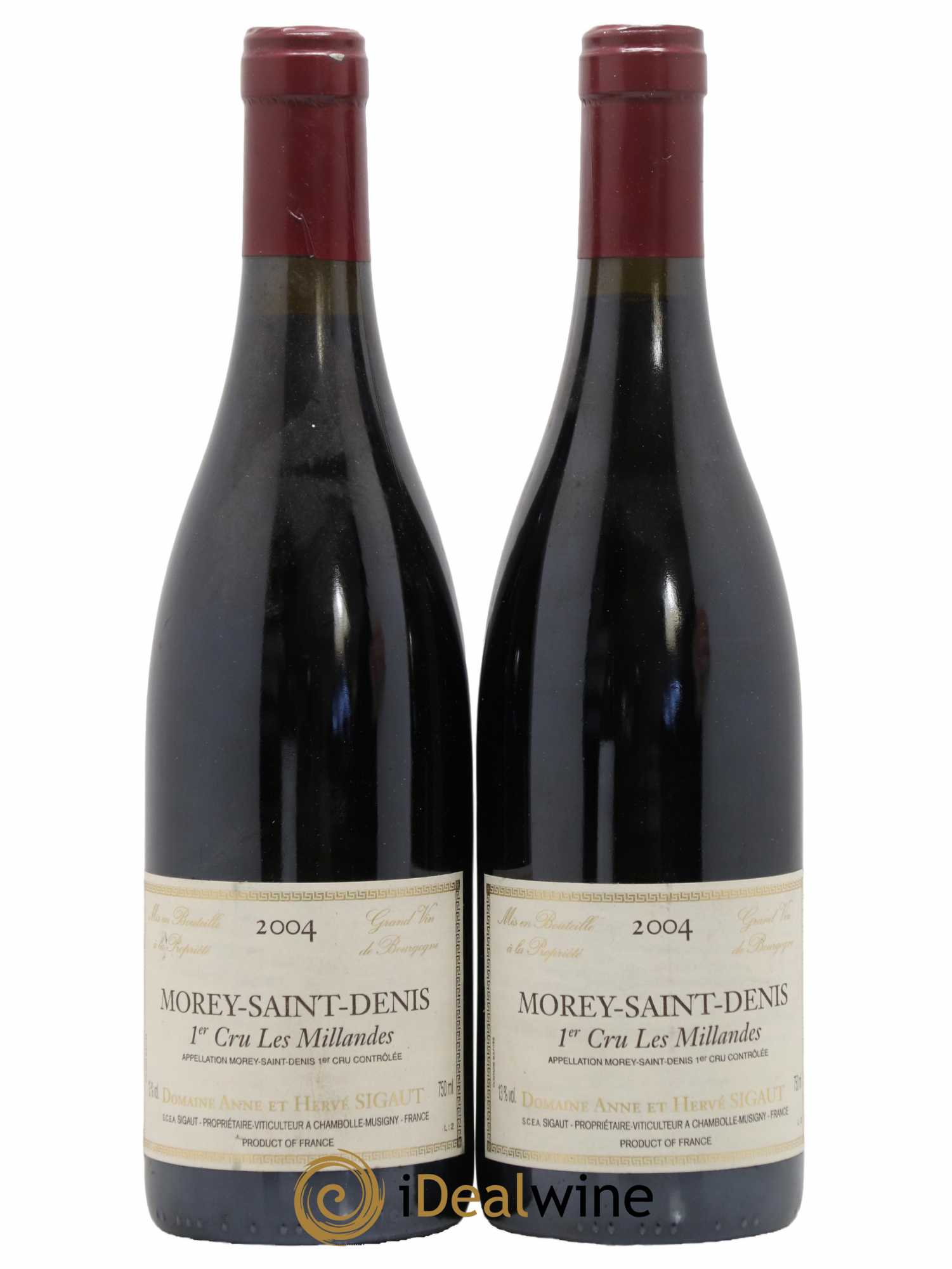 Morey-Saint-Denis 1er Cru Les Millandes Anne et Hervé Sigaut (Domaine) 2004 - Lot de 2 bouteilles - 0