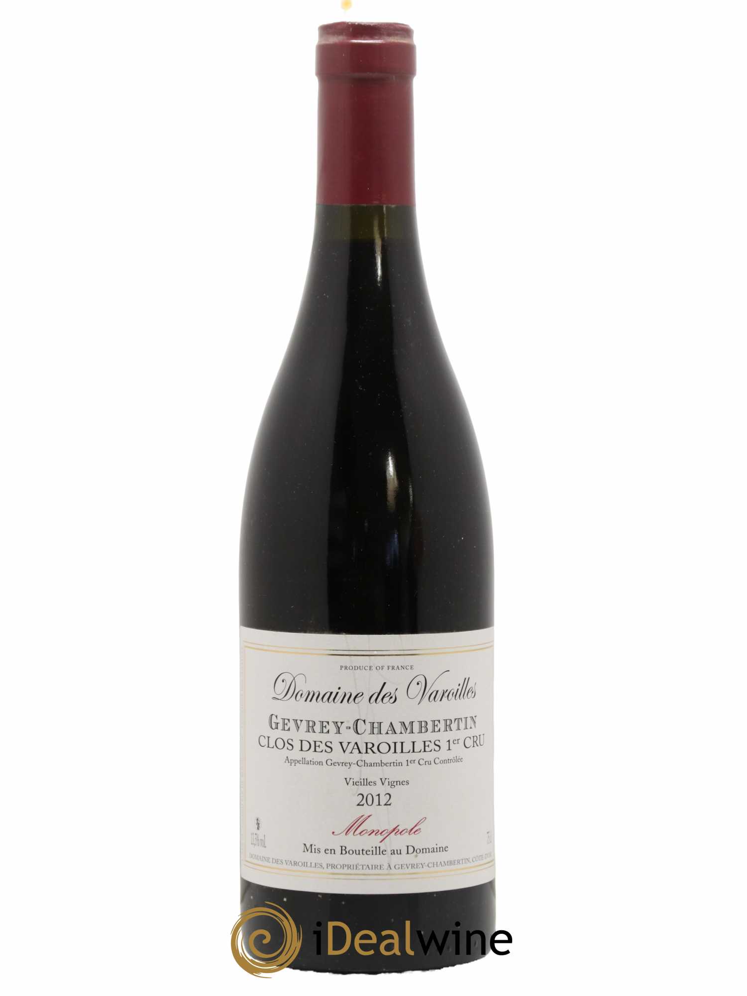 Gevrey-Chambertin 1er Cru Clos des Varoilles Vieilles Vignes Domaine des Varoilles 2012 - Lot de 1 bouteille - 0