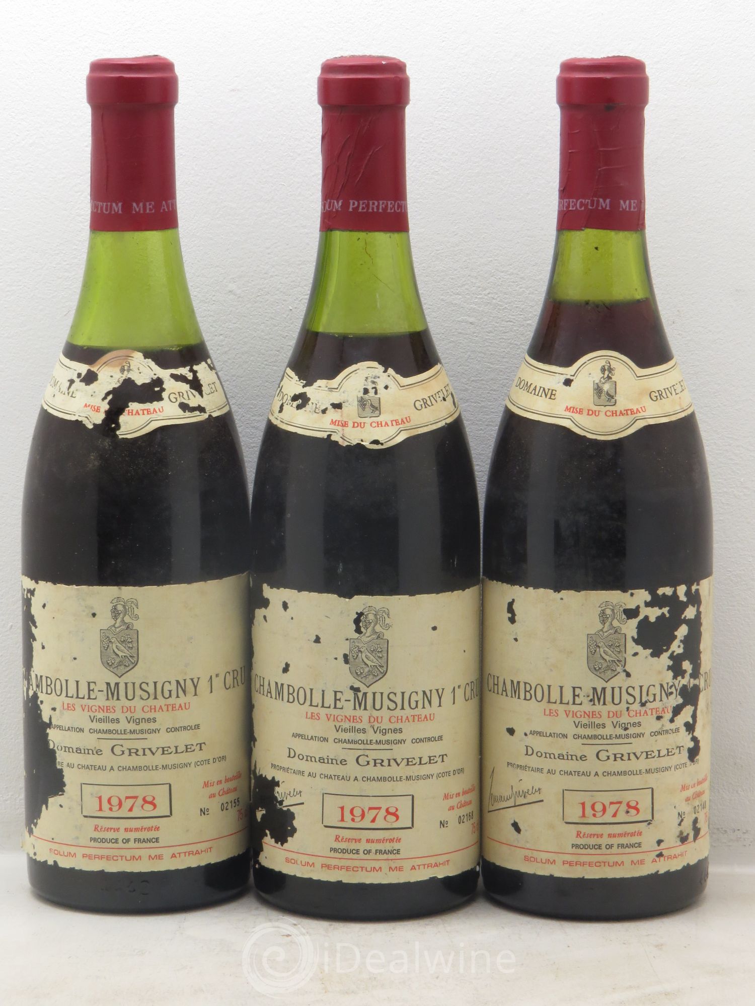 Chambolle-Musigny 1er Cru les Vignes du Château Vieilles Vignes 1978 - Posten von 3 Flaschen - 0