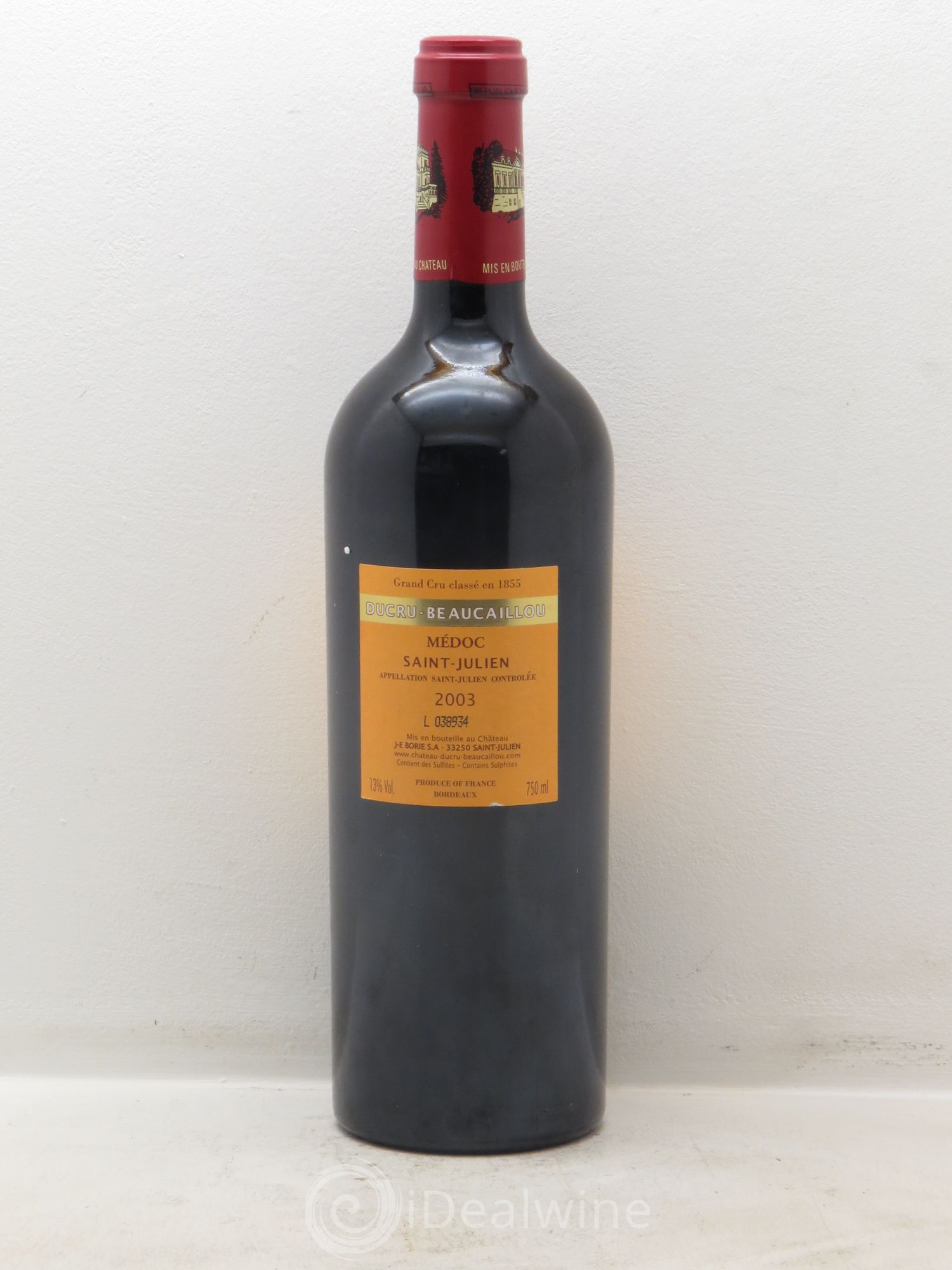 Château Ducru Beaucaillou 2ème Grand Cru Classé 2003 - Lot de 1 bouteille - 1