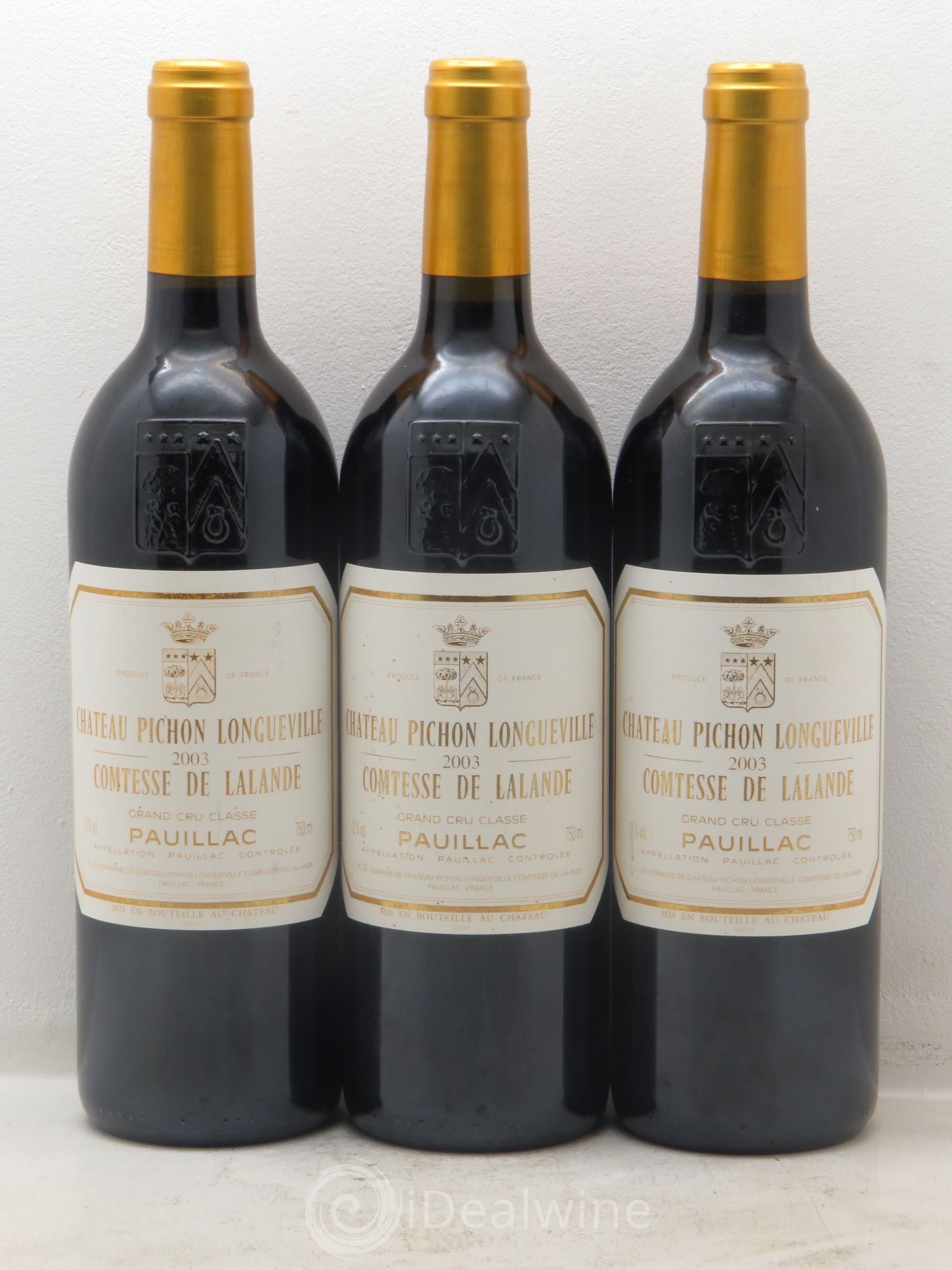 Château Pichon Longueville Comtesse de Lalande 2ème Grand Cru Classé 2003 - Lot de 3 bouteilles - 0
