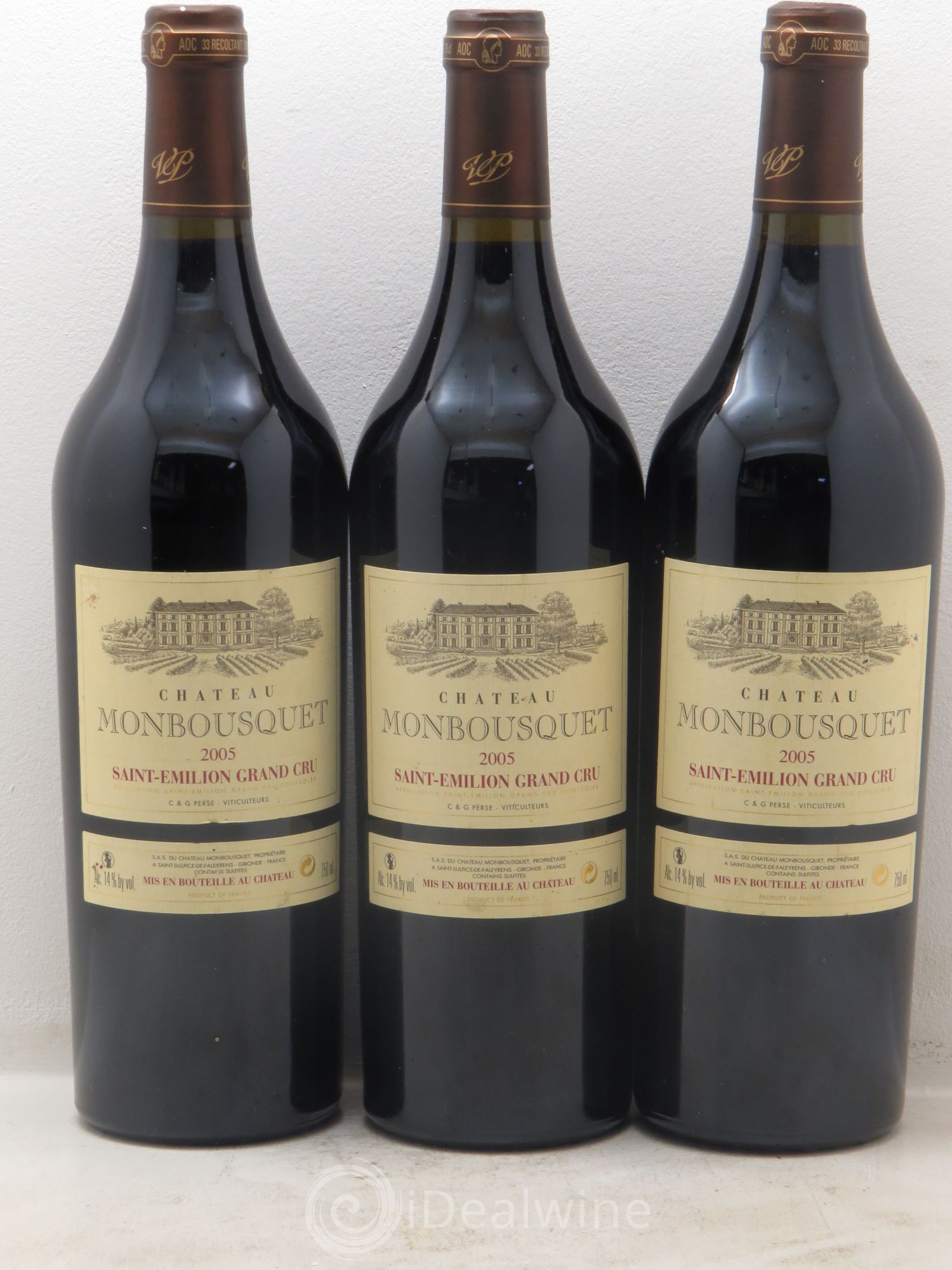 Château Monbousquet Grand Cru Classé 2005 - Lot de 3 bouteilles - 0