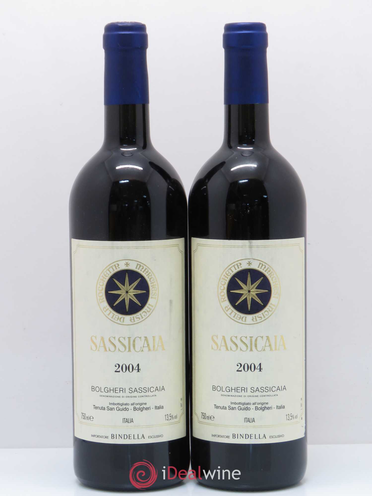 Bolgheri DOC Sassicaia Tenuta San Guido 2004 - Lot de 2 bouteilles - 0