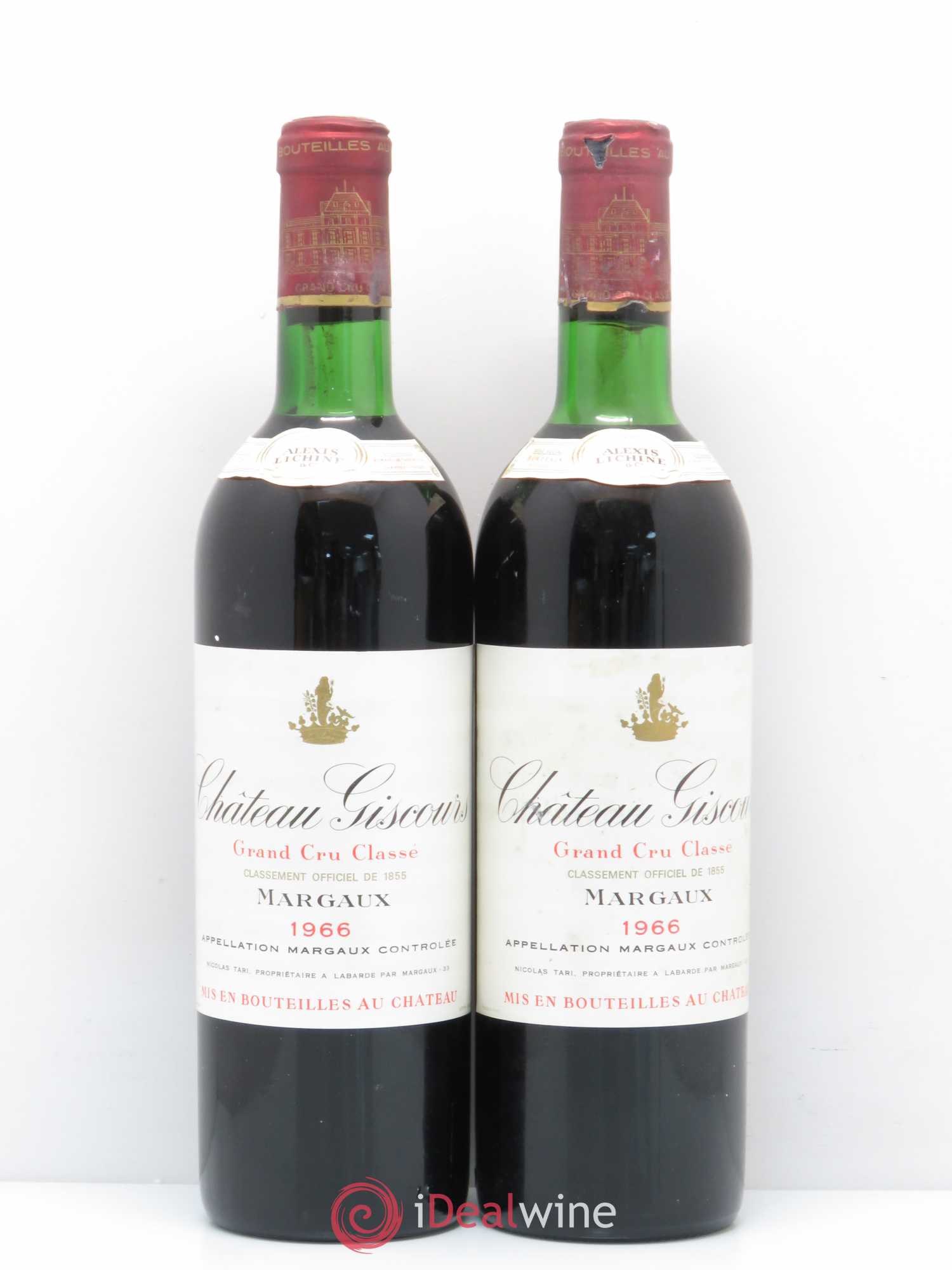 Château Giscours 3ème Grand Cru Classé 1966 - Lot de 2 bouteilles - 0