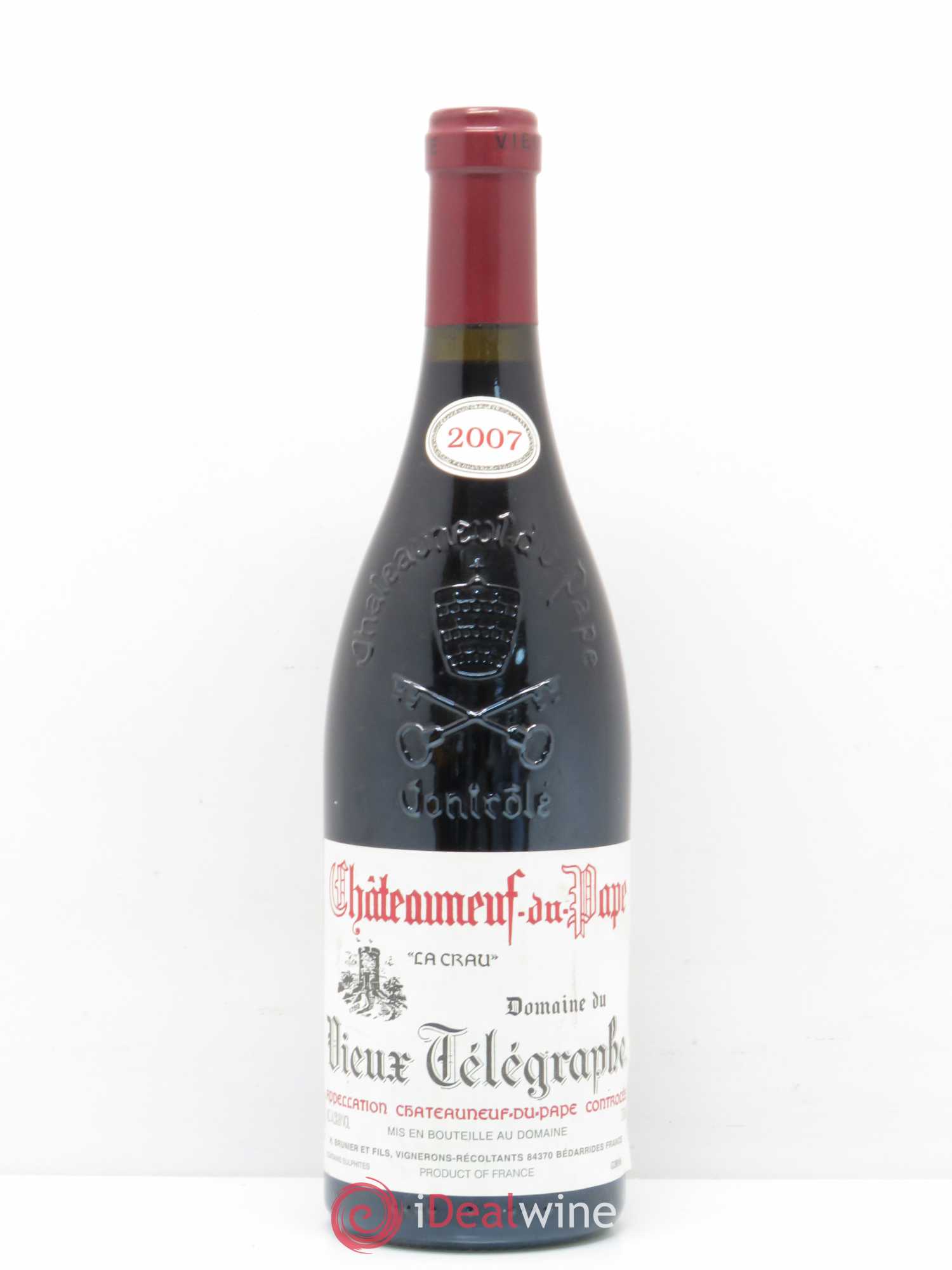 Châteauneuf-du-Pape Vieux Télégraphe (Domaine du) Vignobles Brunier 2007 - Posten von 1 Flasche - 0