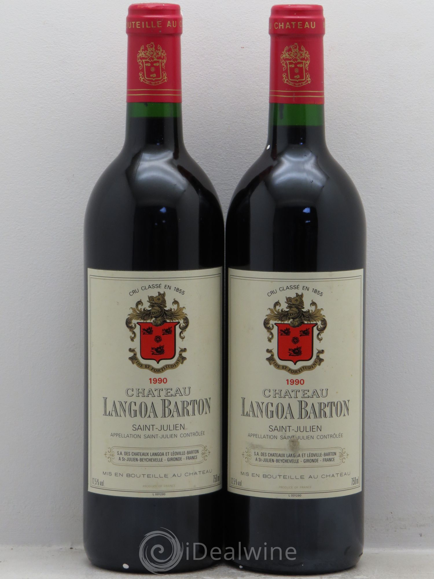 Château Langoa Barton 3ème Grand Cru Classé 1990 - Lot de 2 bouteilles - 0