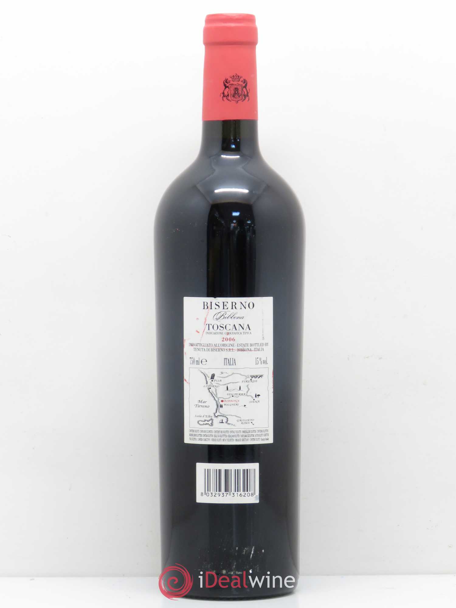 Toscana IGT Biserno Tenuta di Biserno Lodovico & Piero Antinori Bibbona 2006 - Lot de 1 bouteille - 1