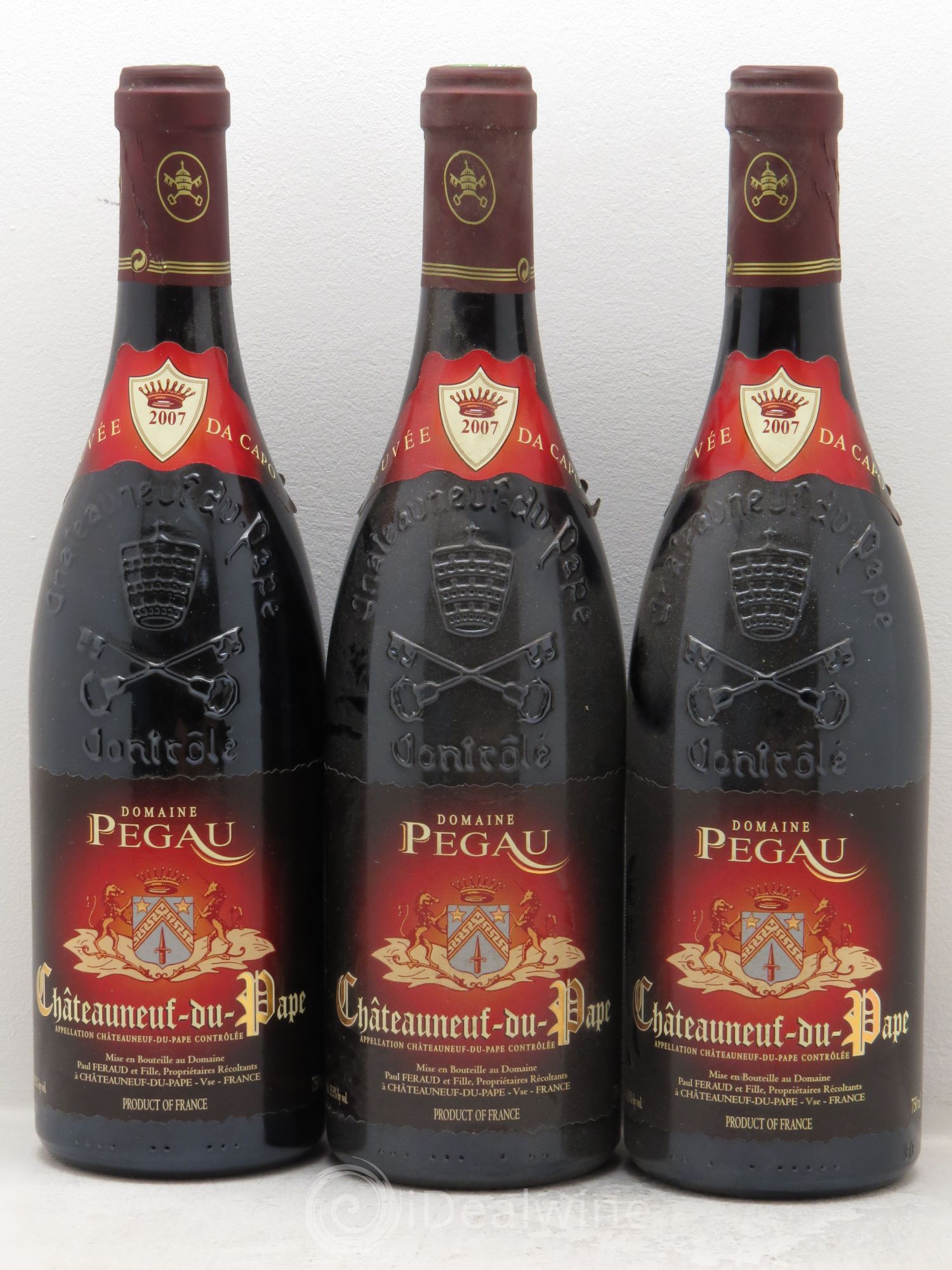 Châteauneuf-du-Pape Domaine du Pégau Cuvée Da Capo Paul et Laurence Féraud 2007 - Lot de 3 bouteilles - 0