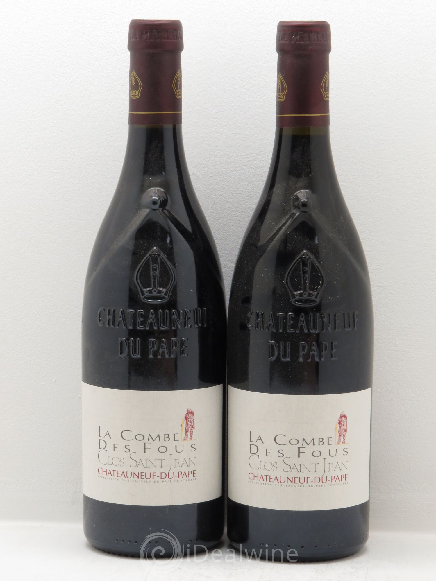 Châteauneuf-du-Pape Clos Saint-Jean La Combe des Fous Pascal et Vincent Maurel 2011 - Lot de 2 bouteilles - 0