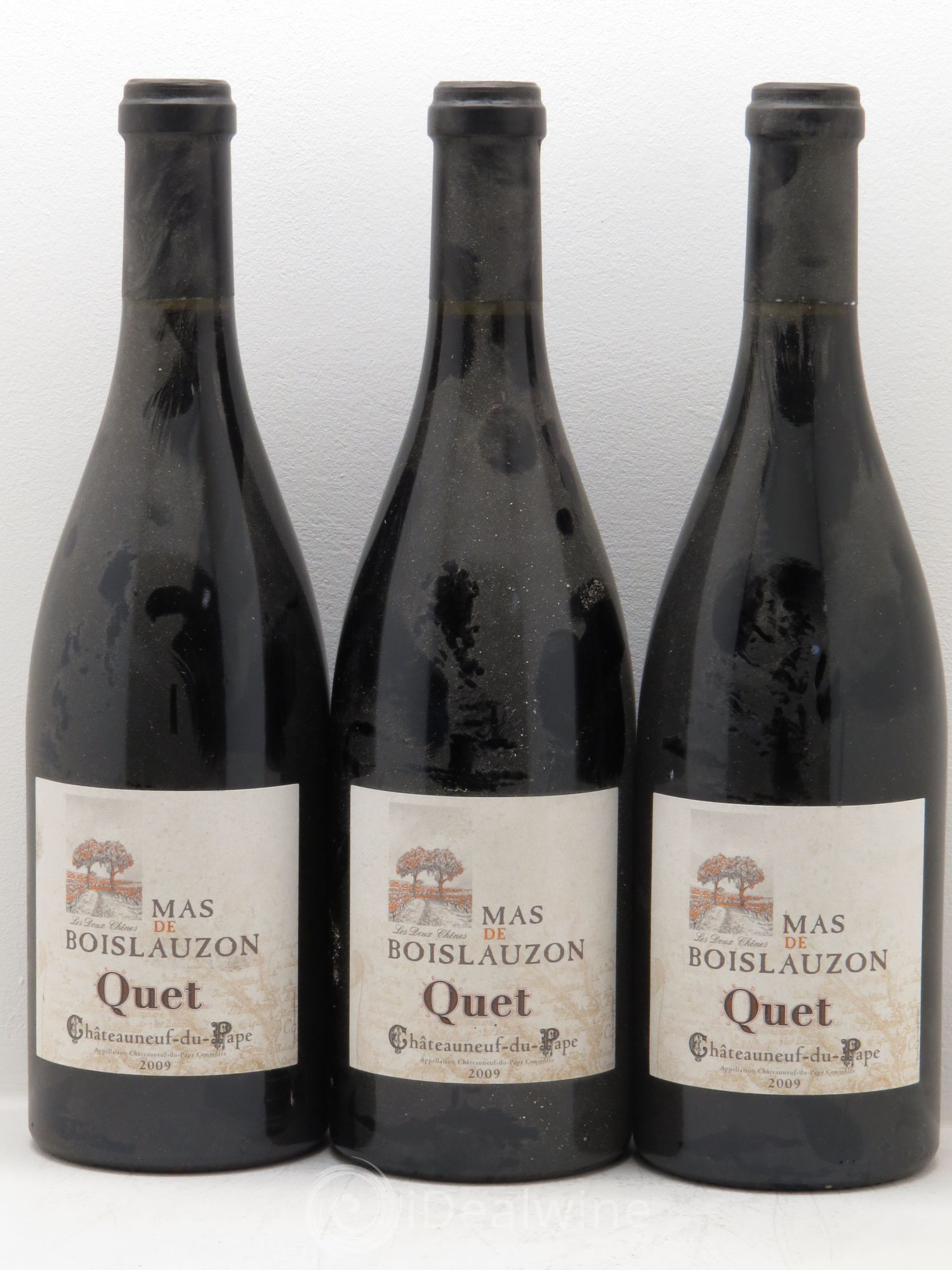 Châteauneuf-du-Pape Mas de Boislauzon Cuvée du Quet Christine et Daniel Chaussy 2009 - Lot de 3 bouteilles - 0