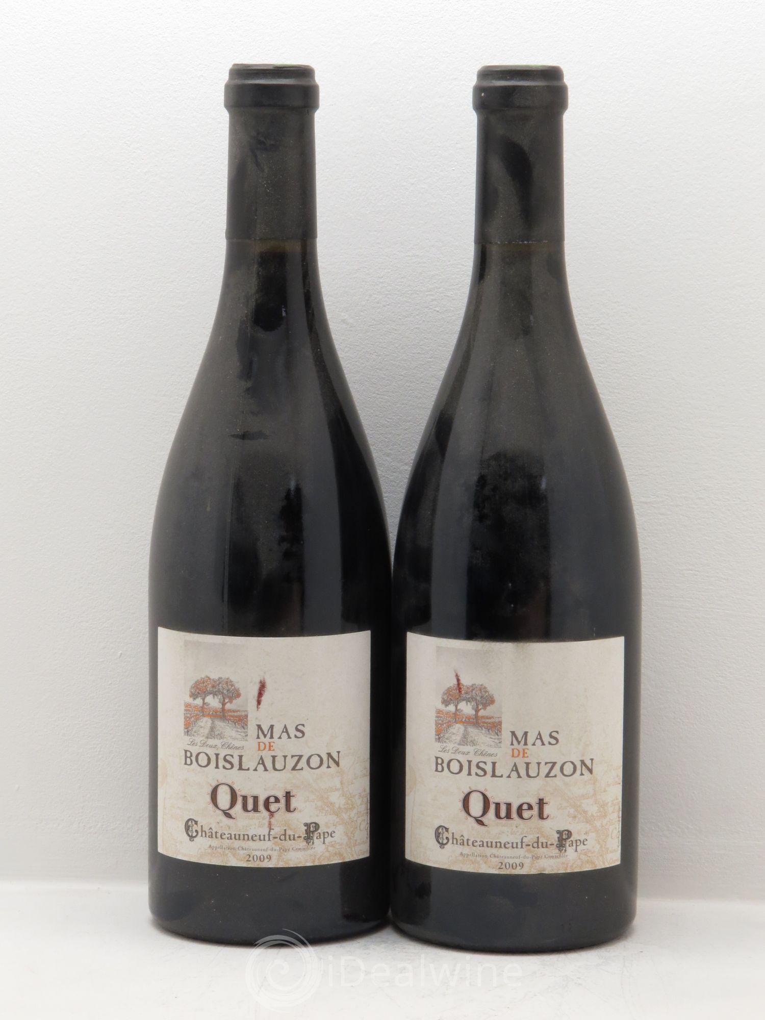 Châteauneuf-du-Pape Mas de Boislauzon Cuvée du Quet Christine et Daniel Chaussy 2009 - Lot de 2 bouteilles - 0