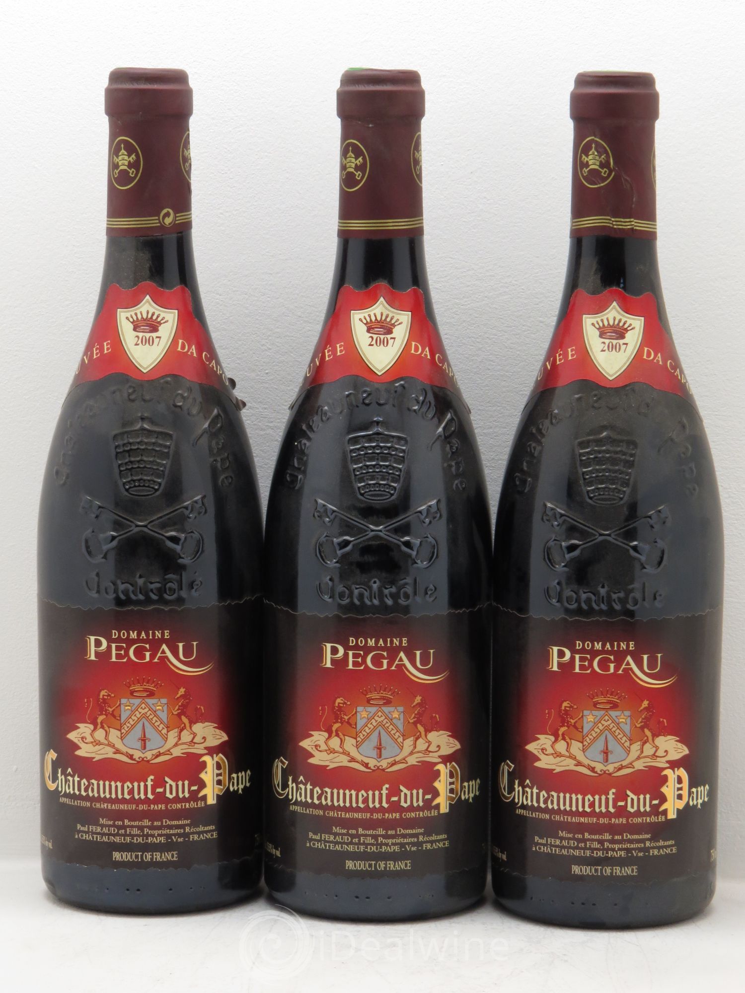 Châteauneuf-du-Pape Domaine du Pégau Cuvée Da Capo Paul et Laurence Féraud 2007 - Lot de 3 bouteilles - 0