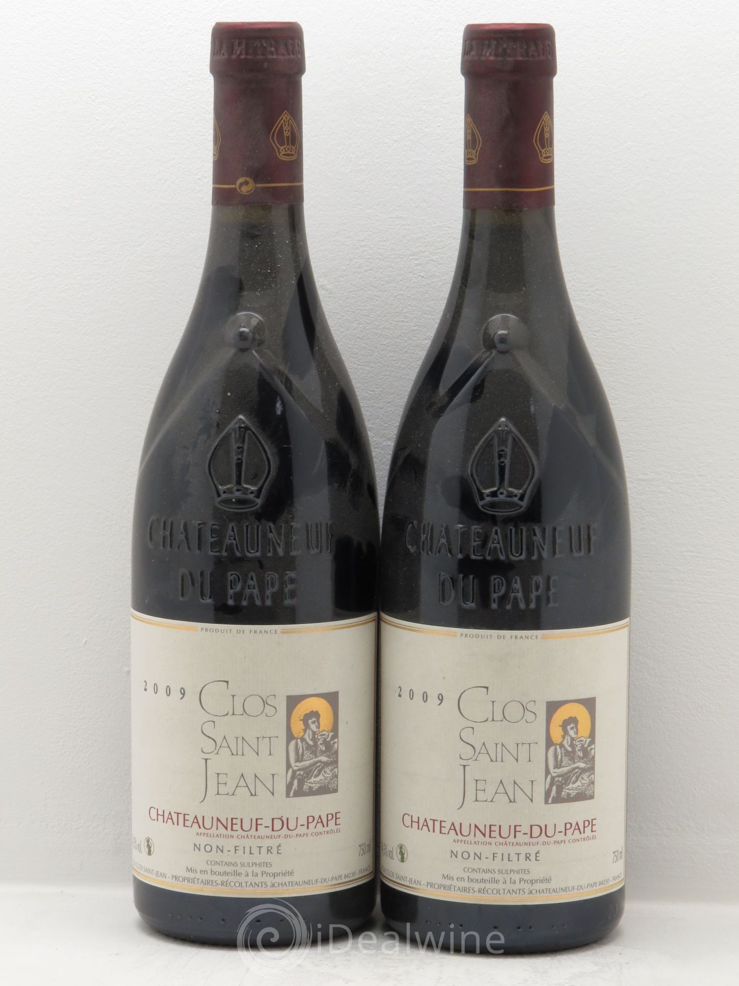 Châteauneuf-du-Pape Clos Saint-Jean Pascal et Vincent Maurel 2009 - Lot de 2 bouteilles - 0