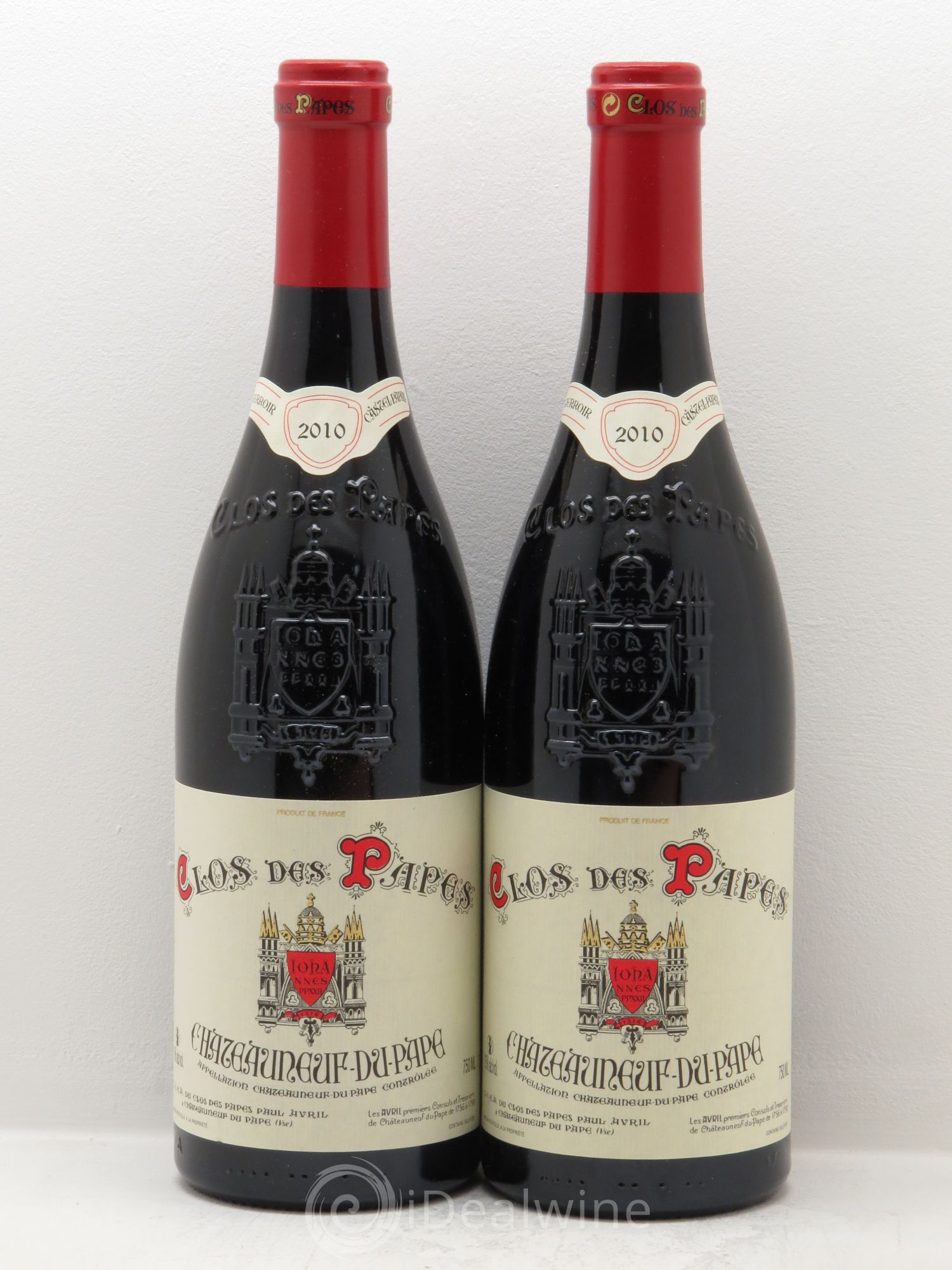 Châteauneuf-du-Pape Clos des Papes - Paul Avril 2010 - Lot de 2 bouteilles - 0