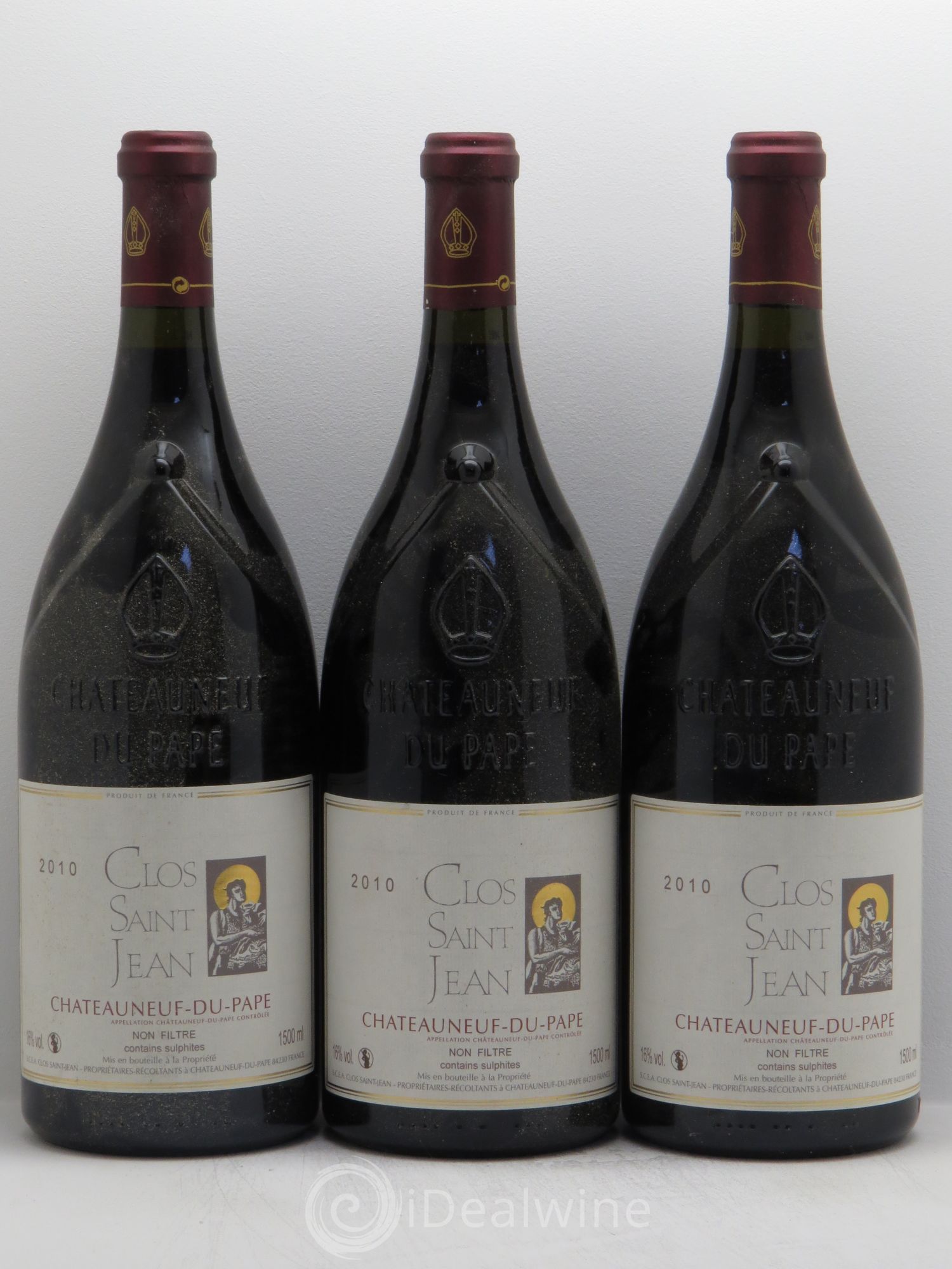 Châteauneuf-du-Pape Clos Saint-Jean Pascal et Vincent Maurel 2010 - Lot de 3 magnums - 0