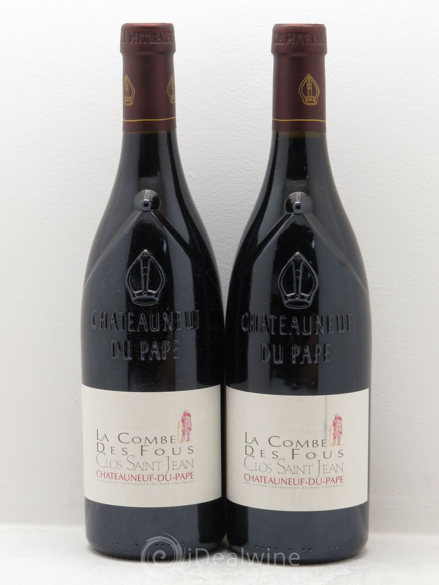 Châteauneuf-du-Pape Clos Saint-Jean La Combe des Fous Pascal et Vincent Maurel 2010 - Lot de 2 bouteilles - 0