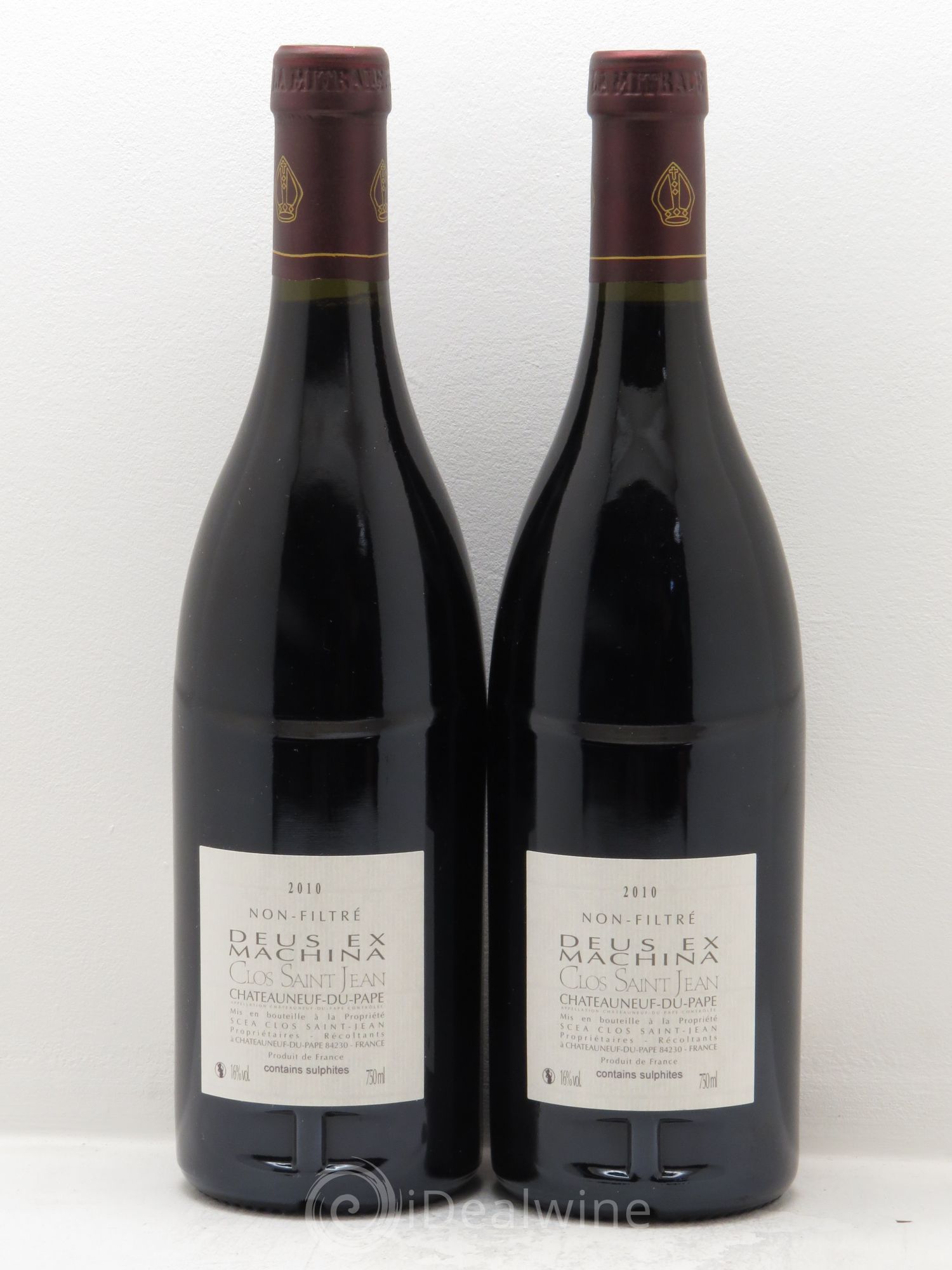 Châteauneuf-du-Pape Clos Saint-Jean Deus Ex Machina Pascal et Vincent Maurel 2010 - Lot de 2 bouteilles - 1