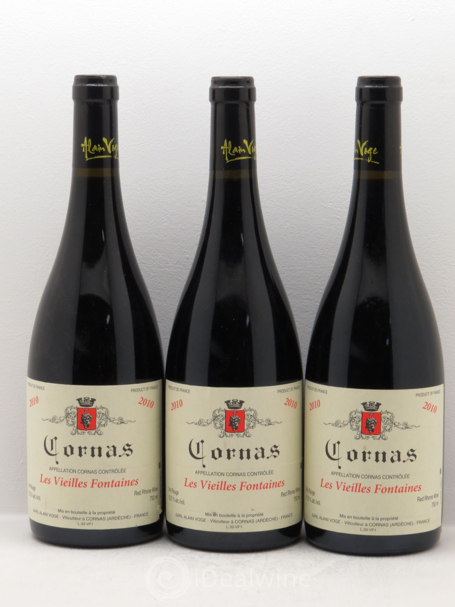 Cornas Les Vieilles Fontaines Alain Voge (Domaine) 2010 - Lot de 3 bouteilles - 0