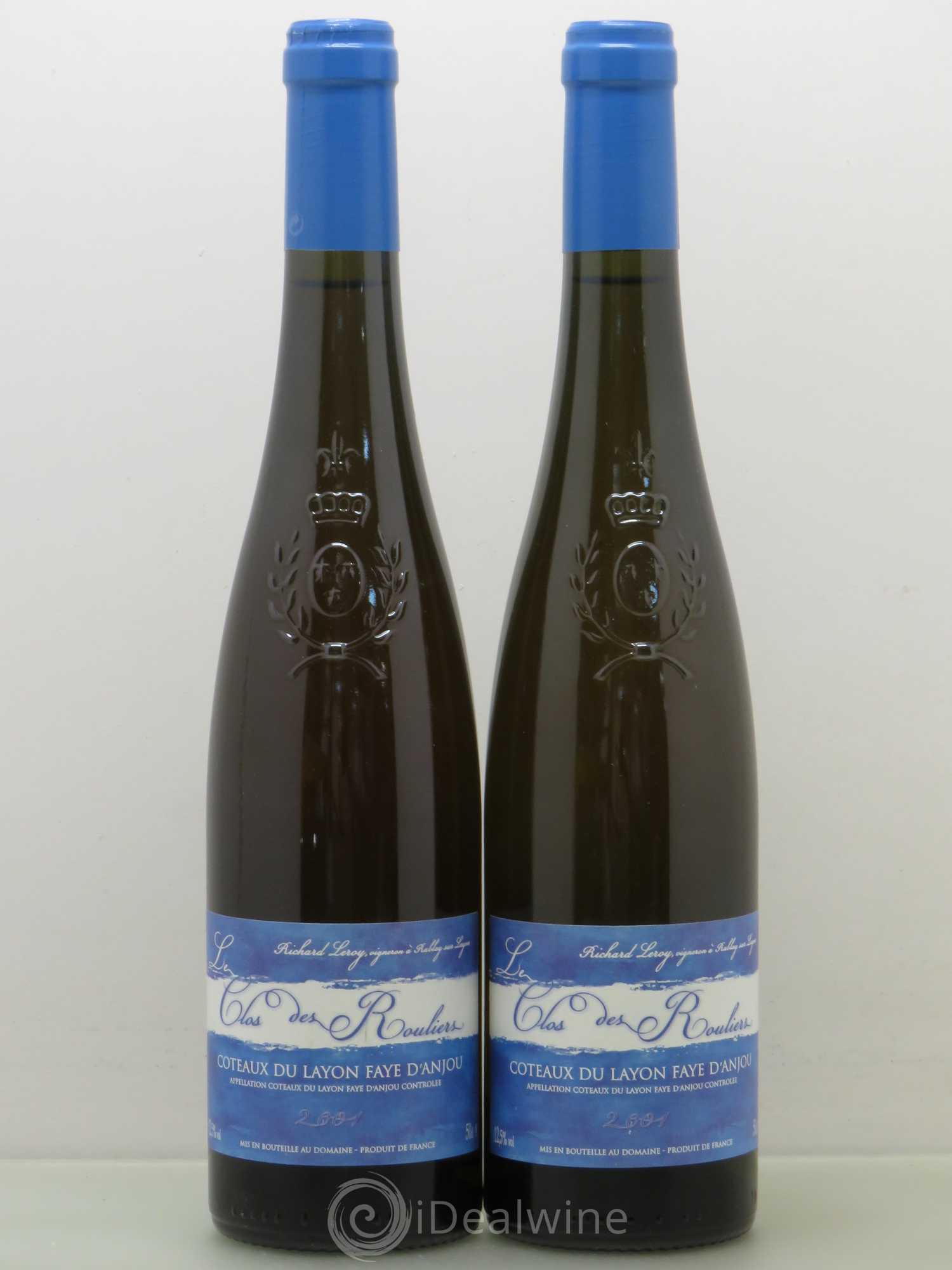 Anjou Le Clos des Rouliers Richard Leroy 2001 - Lotto di 2 bottiglie - 0