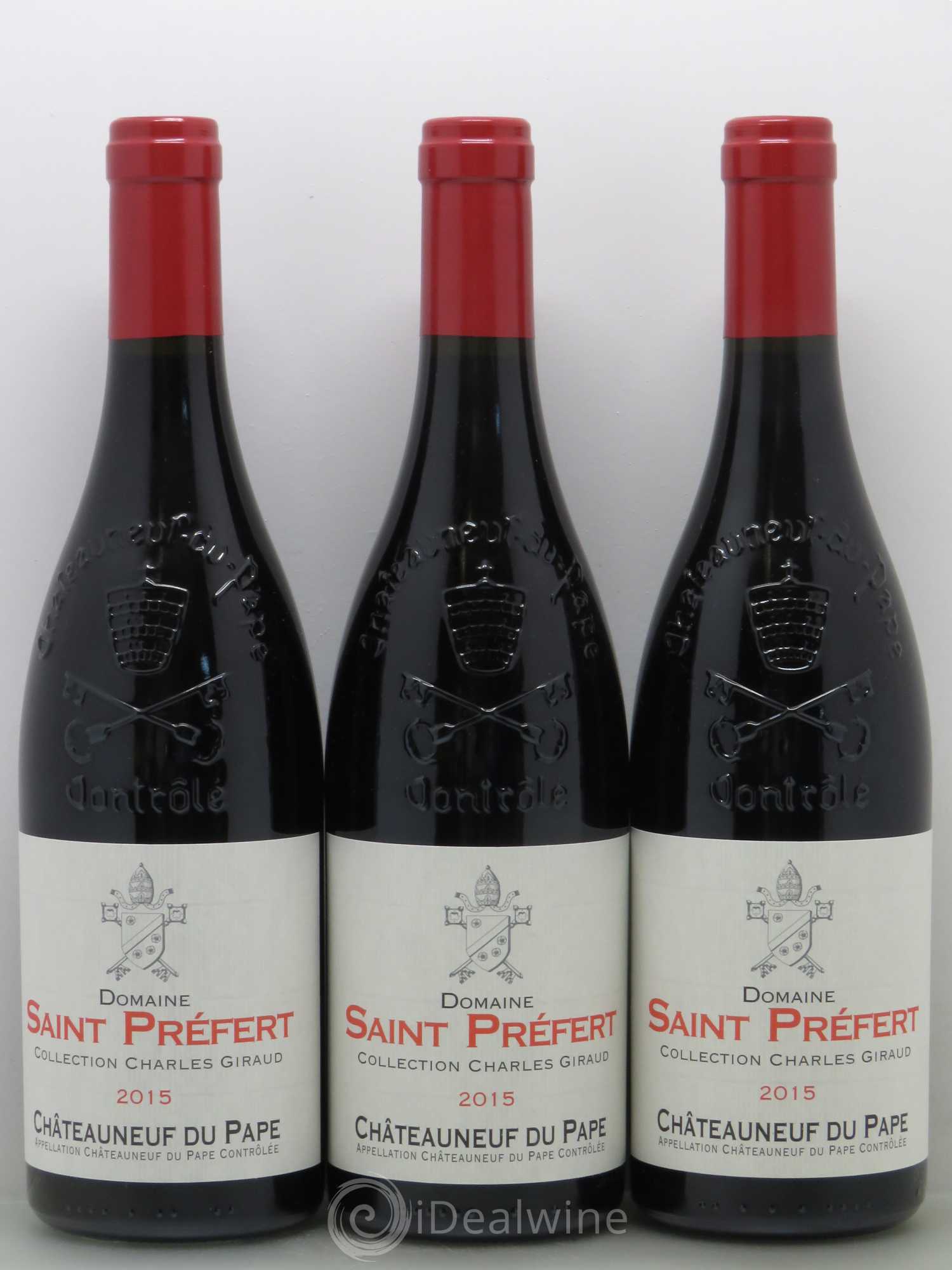 Châteauneuf-du-Pape Collection Charles Giraud Domaine Saint-Préfert 2015 - Lot de 3 bouteilles - 0