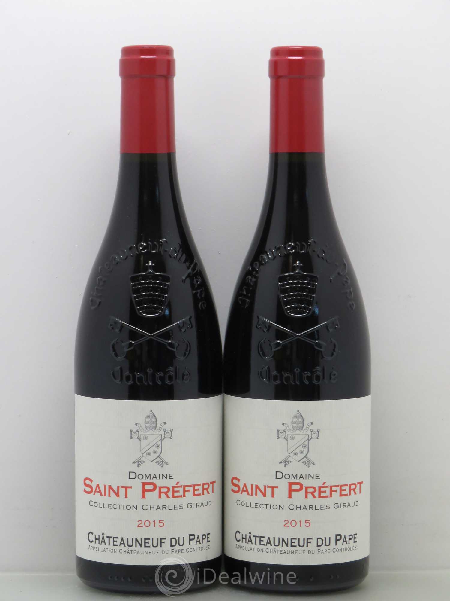 Châteauneuf-du-Pape Collection Charles Giraud Domaine Saint-Préfert 2015 - Lot de 2 bouteilles - 0