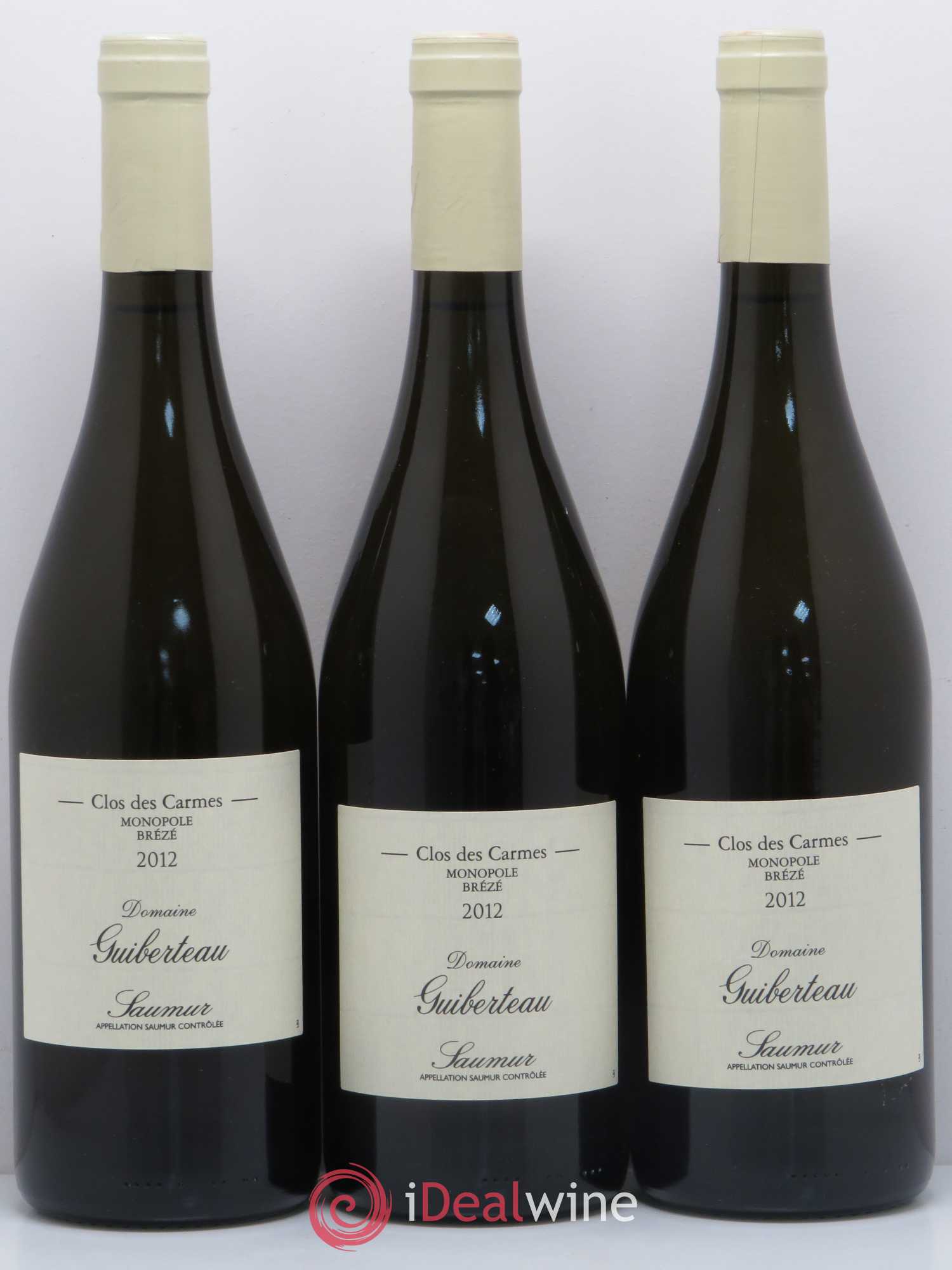 Saumur Brézé Clos des Carmes Domaine Guiberteau 2012 - Lot de 3 bouteilles - 0